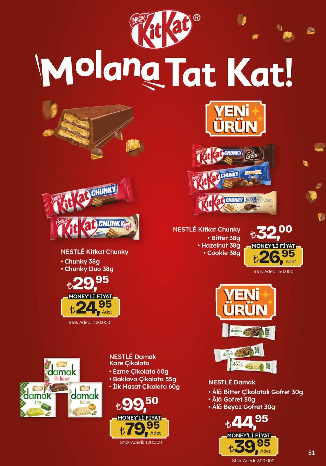 Migros Migros 12 Şubat 2026 Aktüel Kataloğu sayfa 51: Nestlé Damak Kare Çikolata, Nestlé Kitkat Chunky