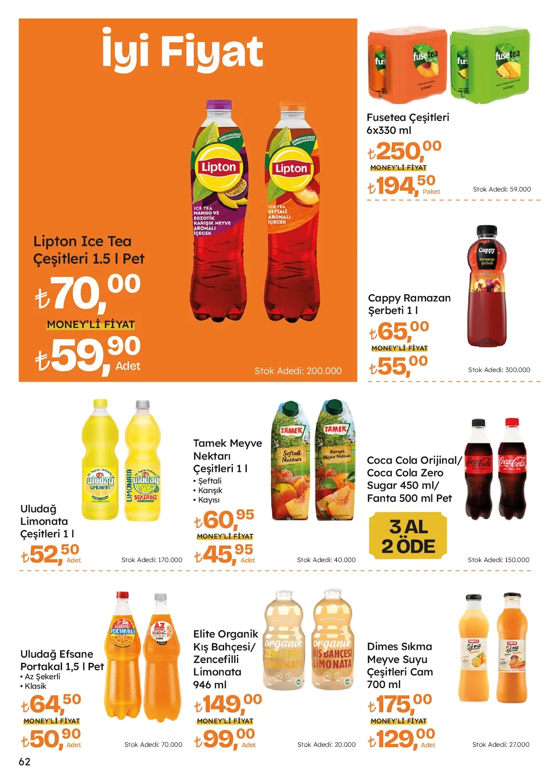 Migros Migros 12 Şubat 2026 Aktüel Kataloğu sayfa 62: Lipton Ice Tea Çeşitleri 1.5 L Pet, Fusetea Çeşitleri 6X330 Ml