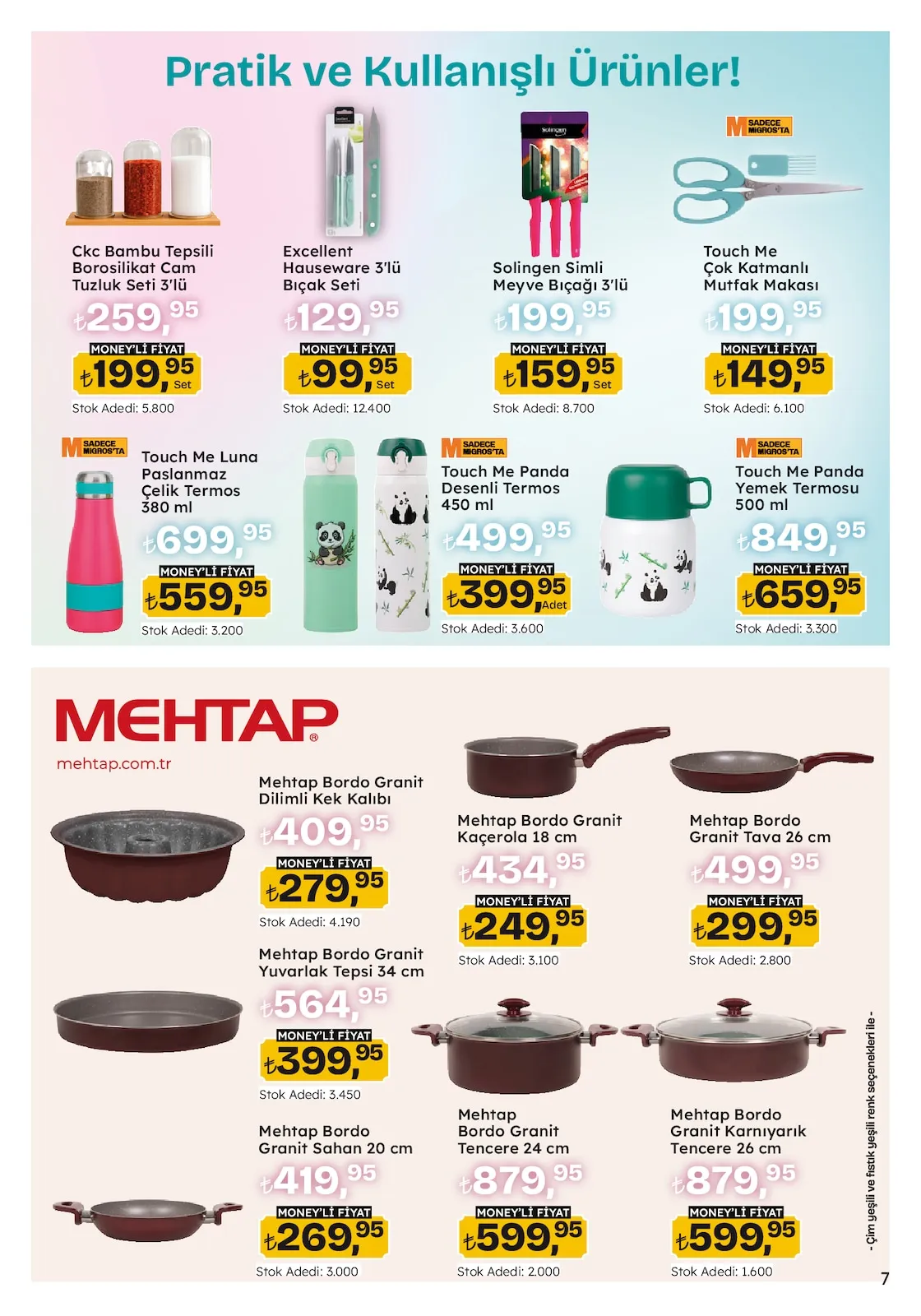 Migros Migros 12 Şubat 2026 Aktüel Kataloğu sayfa 7: Mehtap Bordo Granit Tencere 24 Cm, Mehtap Bordo Granit Kaçerola 18 Cm