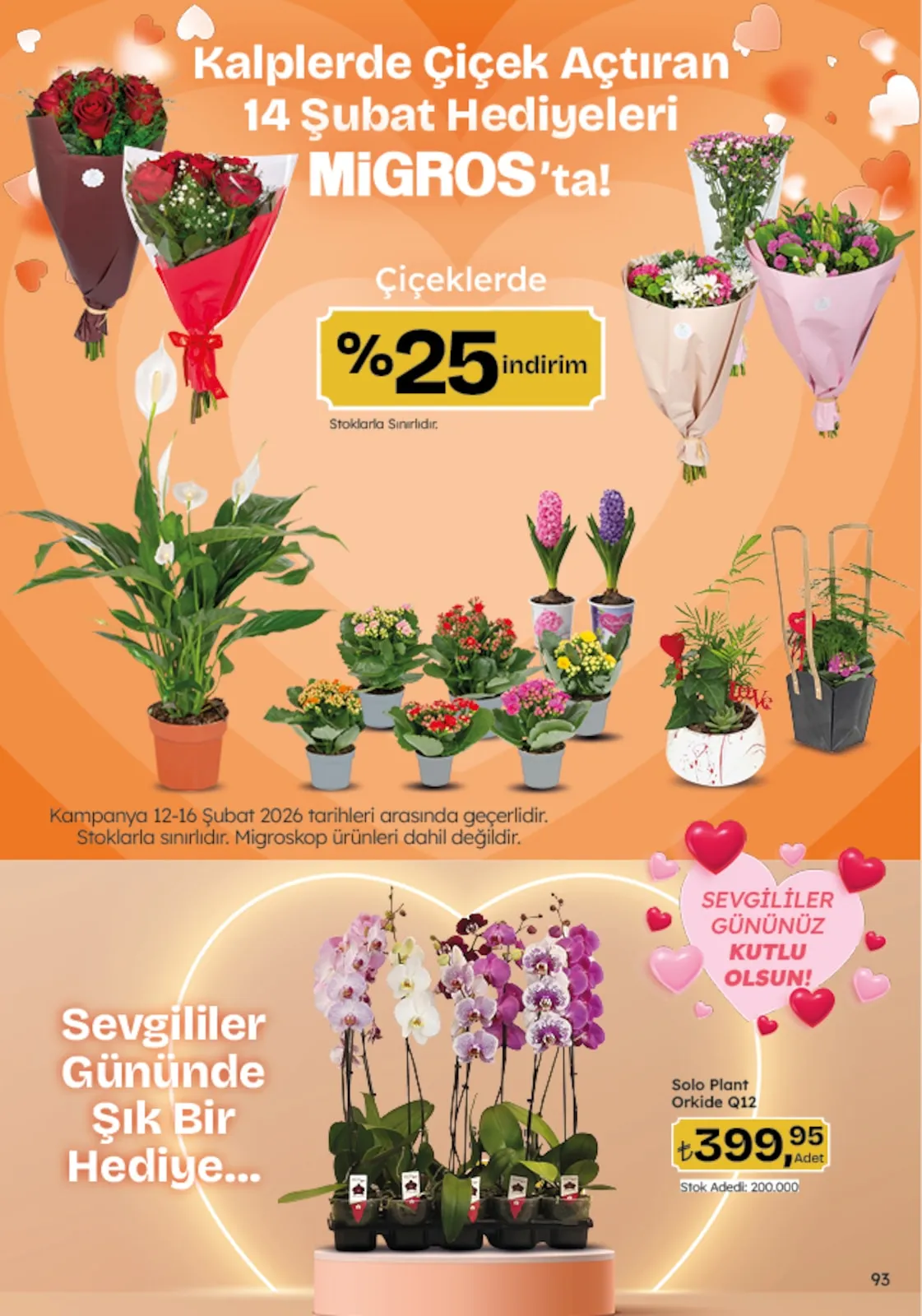 Migros Migros 12 Şubat 2026 Aktüel Kataloğu sayfa 93: Solo Plant Orkide Q12
