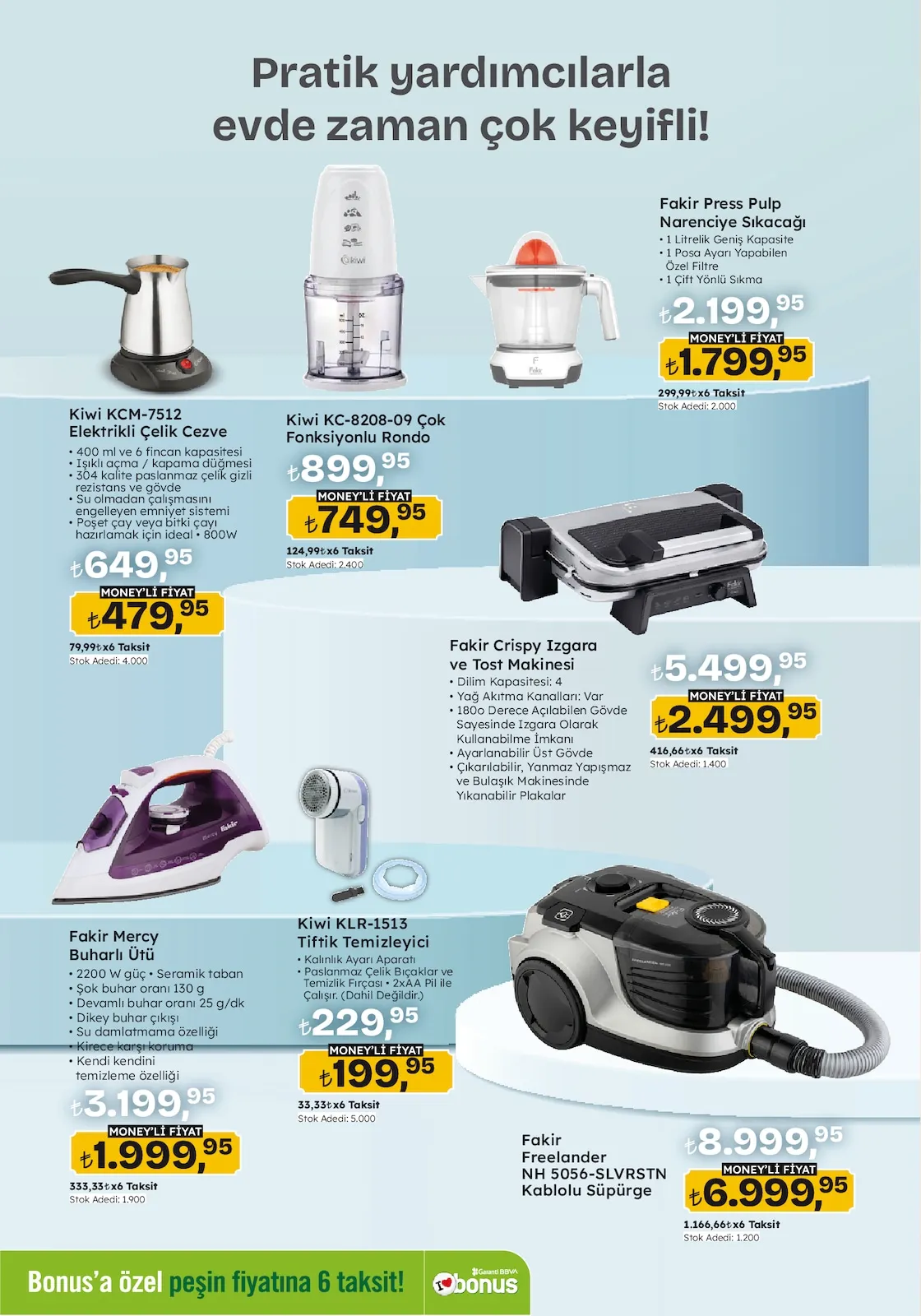 Migros Migros 26 Şubat 2026 Aktüel Kataloğu sayfa 16: Kiwi Kcm-7512 Elektrikli Çelik Cezve, Kiwi Klr-1513 Tiftik Temizleyici