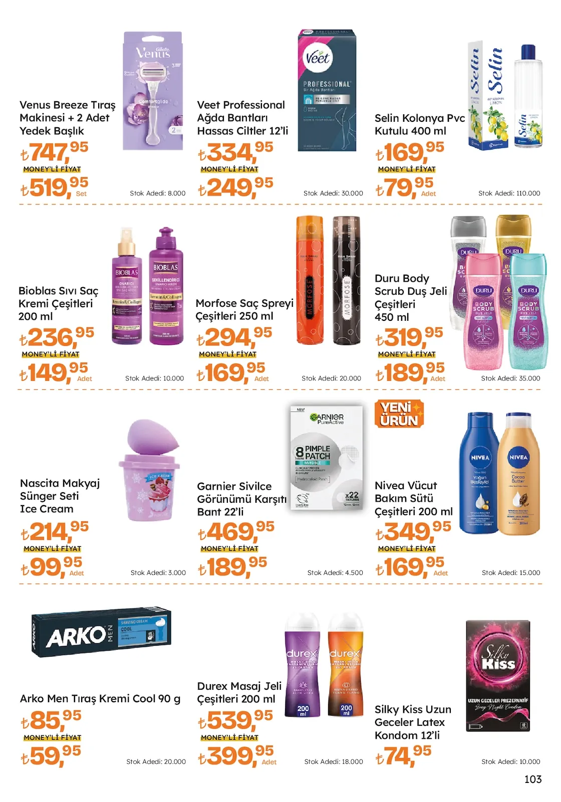 Migros Migros 12 Mart 2026 Aktüel Kataloğu sayfa 103: Garnier Sivilce Görünümü Karşıtı Bant 22'Li, Veet Professional Ağda Bantları Hassas Ciltler 12'Li