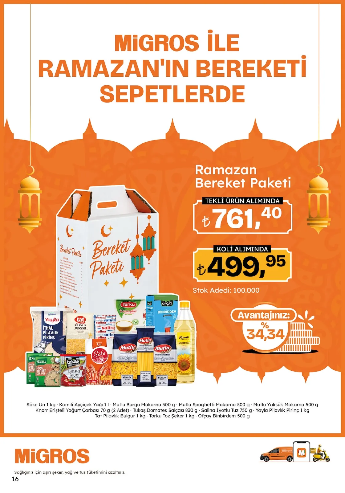 Migros Migros 12 Mart 2026 Aktüel Kataloğu sayfa 16: Ramazan Bereket Paketi