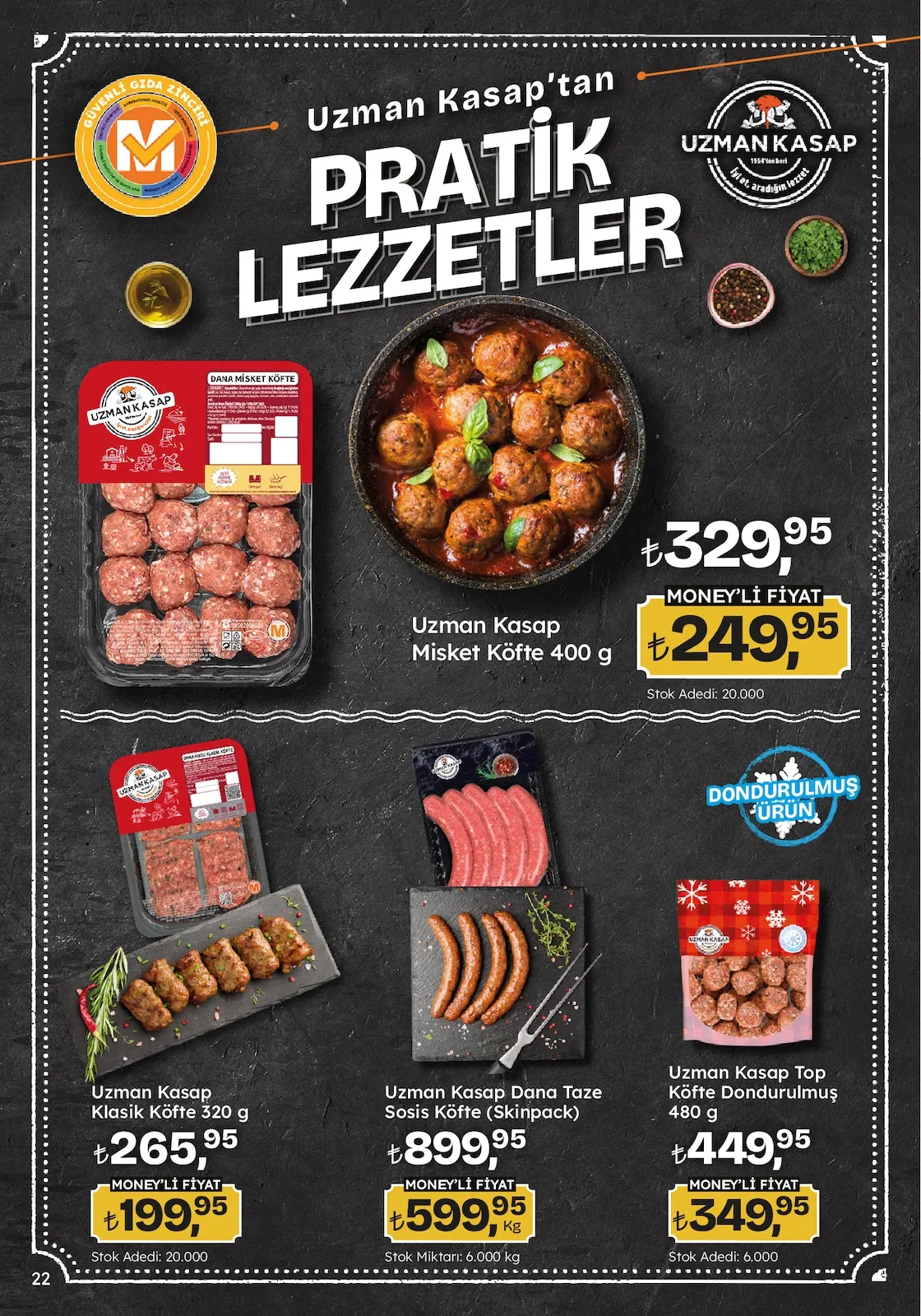 Migros Migros 12 Mart 2026 Aktüel Kataloğu sayfa 22: Uzman Kasap Misket Köfte 400 G