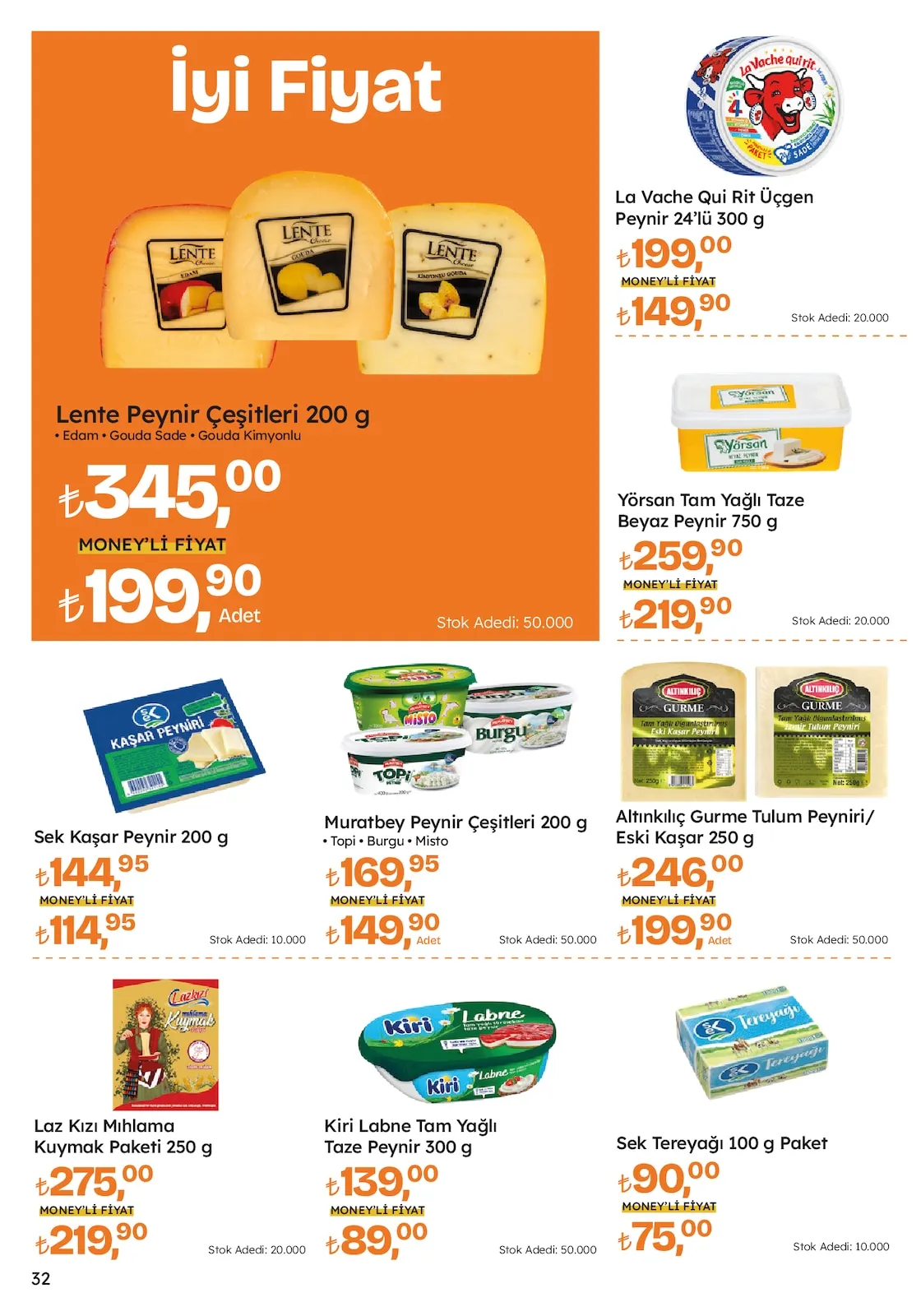 Migros Migros 12 Mart 2026 Aktüel Kataloğu sayfa 32: Laz Kızı Mıhlama Kuymak Paketi 250 G, Lente Peynir Çeşitleri 200 G