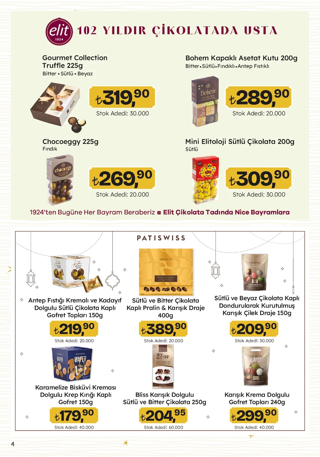 Migros Migros 12 Mart 2026 Aktüel Kataloğu sayfa 4: Bohem Kapaklı Asetat Kutu 200G, Gourmet Collection Truffle 225G