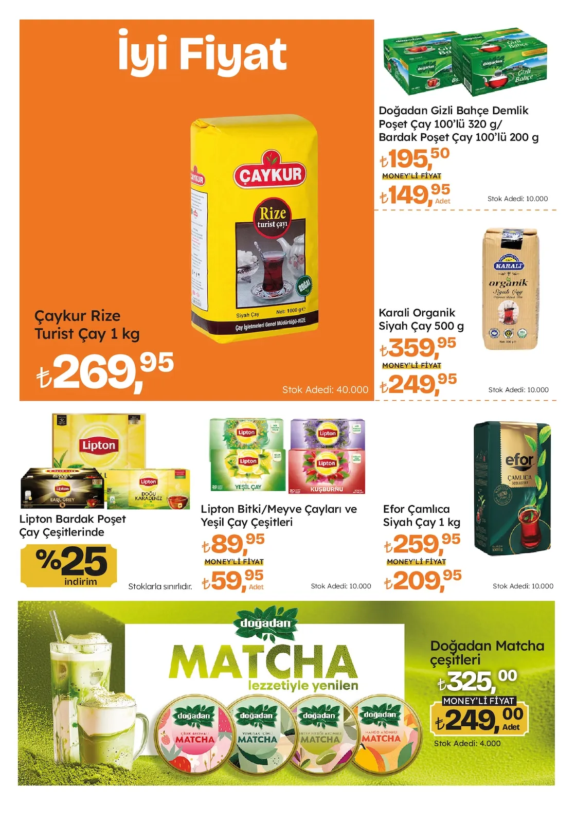 Migros Migros 12 Mart 2026 Aktüel Kataloğu sayfa 54: Çaykur Rize Turist Çay 1 Kg, Lipton Bitki/Meyve Çayları Ve Yeşil Çay Çeşitleri