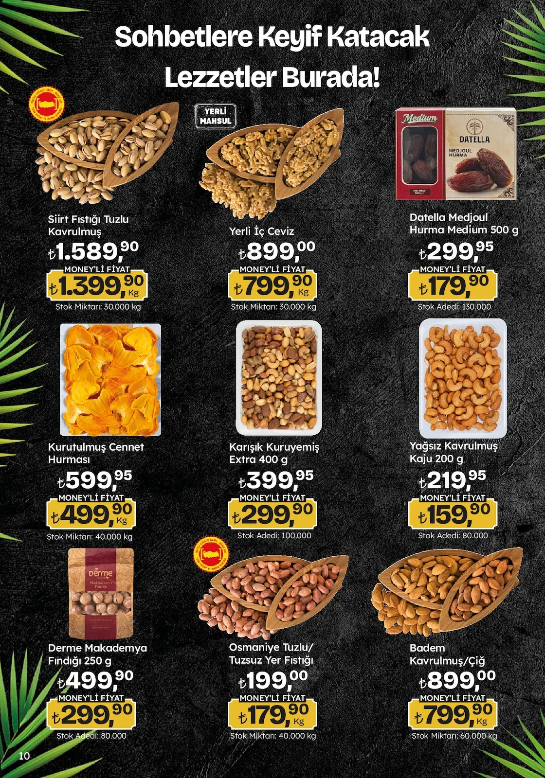 Migros Migros 26 Mart 2026 Aktüel Kataloğu sayfa 10: Derme Makademya Fındığı 250 G, Badem Kavrulmuş/Çiğ