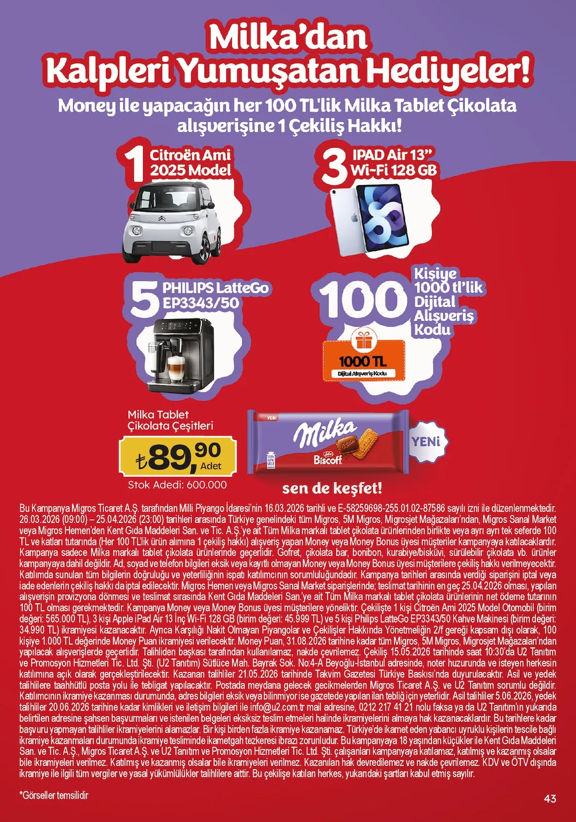 Migros Migros 26 Mart 2026 Aktüel Kataloğu sayfa 43
