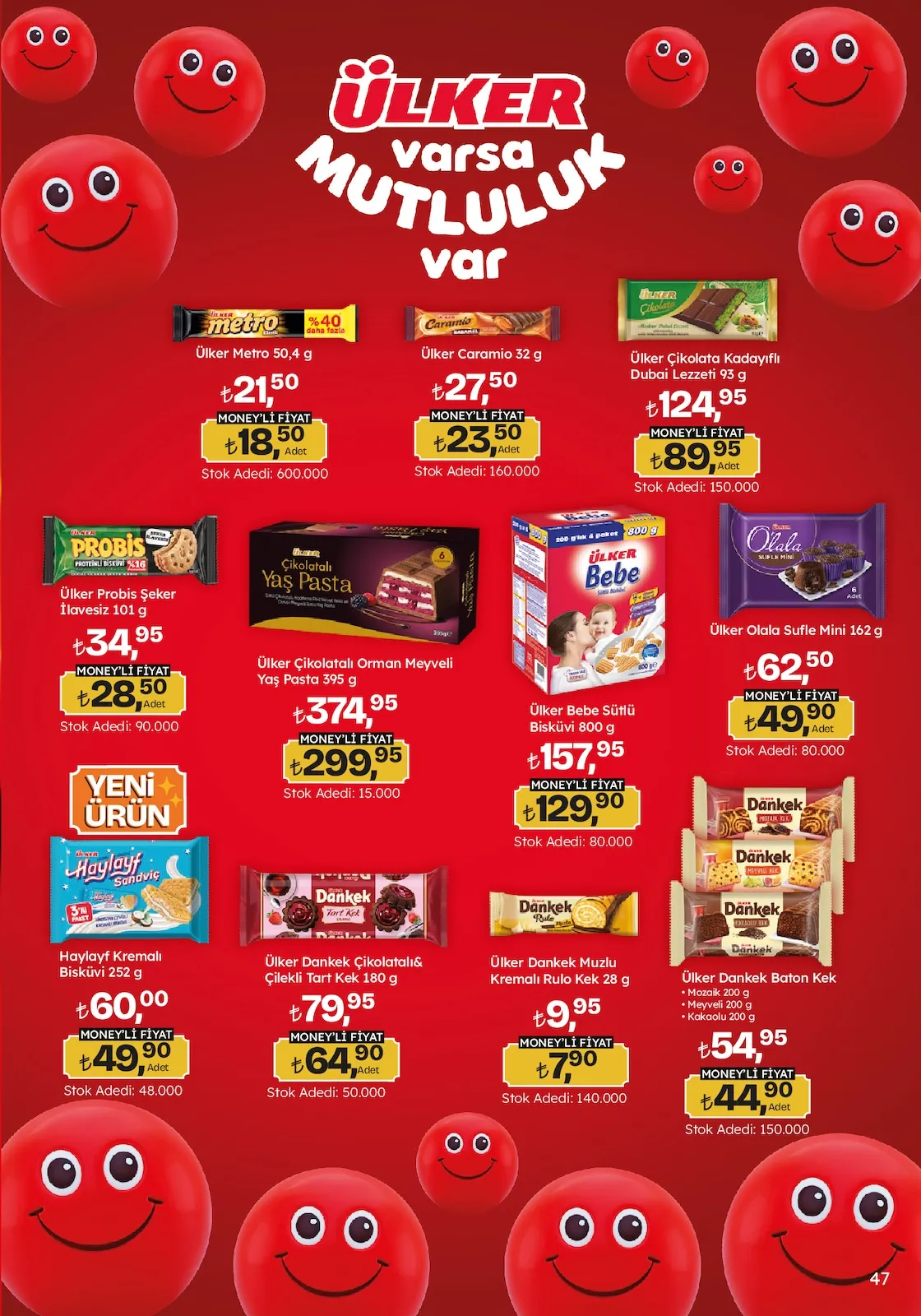 Migros Migros 26 Mart 2026 Aktüel Kataloğu sayfa 47: Ülker Çikolatalı Orman Meyveli Yaş Pasta 395 G, Ülker Probis Şeker İlavesiz 101 G