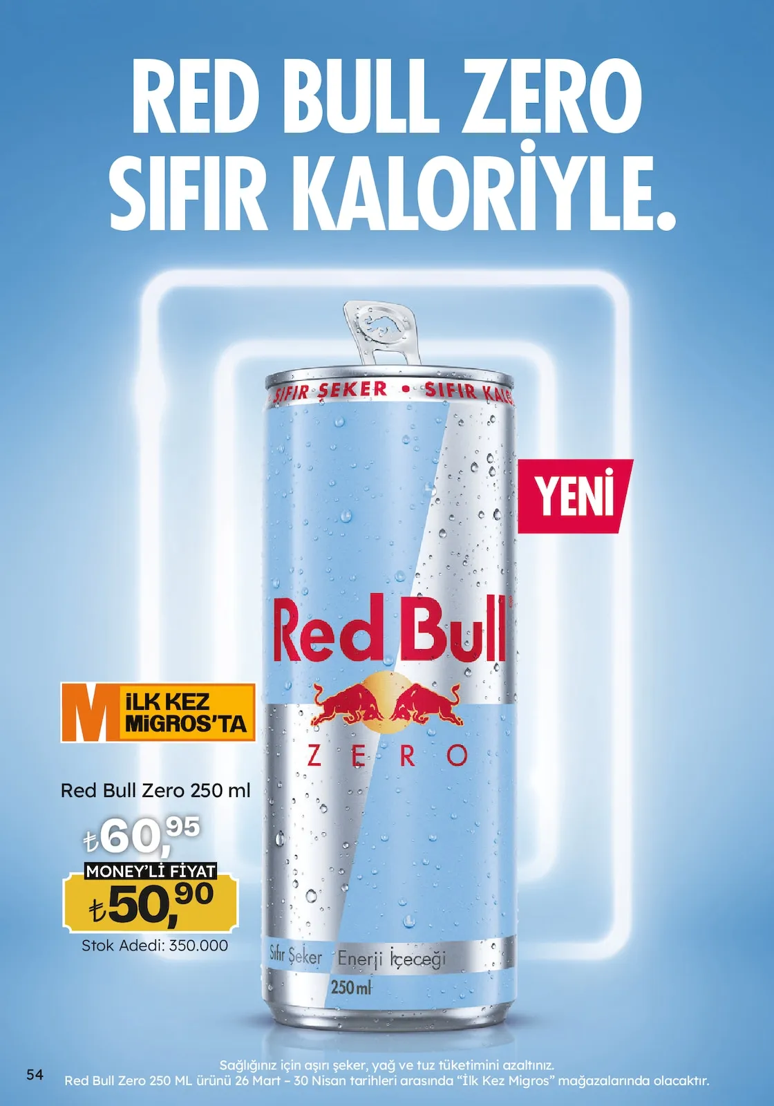 Migros Migros 26 Mart 2026 Aktüel Kataloğu sayfa 54: Red Bull Zero 250 Ml