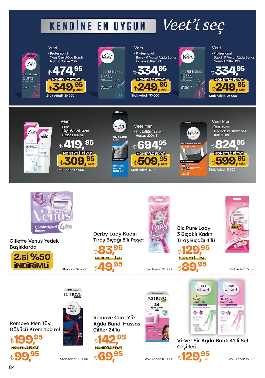 Migros Migros 26 Mart 2026 Aktüel Kataloğu sayfa 84: Derby Lady Kadın Tıraş Bıçağı 5'Li Poşet, Bic Pure Lady 3 Bıçaklı Kadın Tıraş Bıçağı 4'Lü
