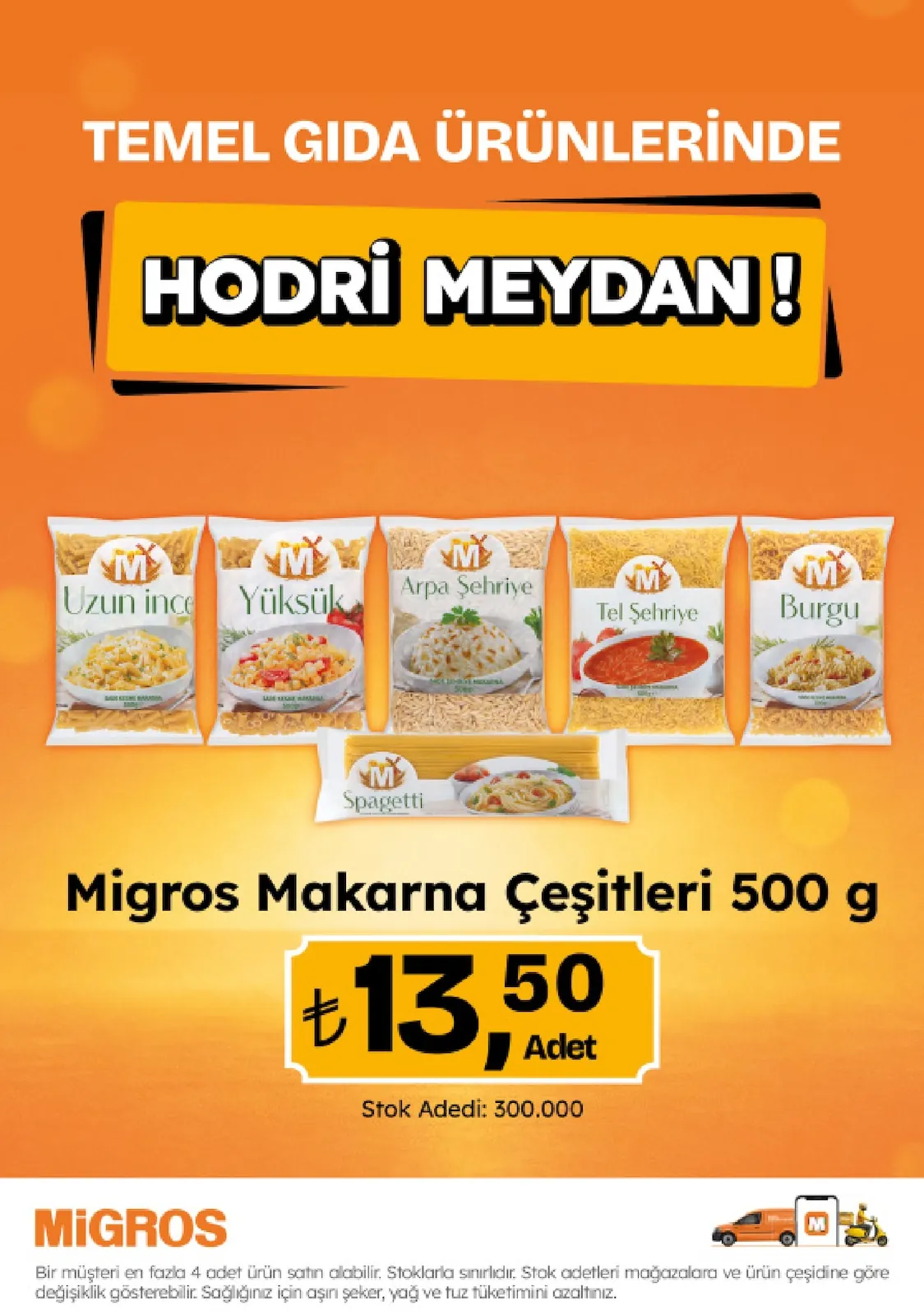 Migros Migros 16 Nisan 2026 Aktüel Kataloğu sayfa 5: Migros Makarna Çeşitleri 500 G