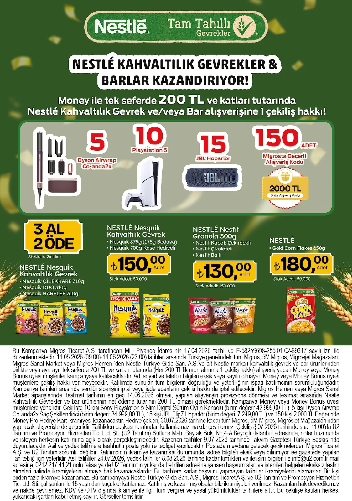 Migros Migros 14 Mayıs 2026 Aktüel Kataloğu sayfa 62: Nestlé Nesfit Granola 300G, Nestlé Nesquik Kahvaltılık Gevrek