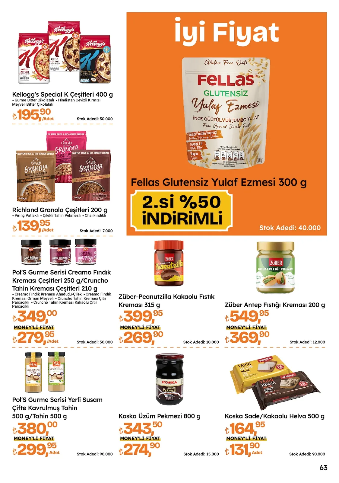 Migros Migros 14 Mayıs 2026 Aktüel Kataloğu sayfa 63: Züber Peanutzilla Kakaolu Fıstık Kreması 315 G, Koska Üzüm Pekmezi 800 G