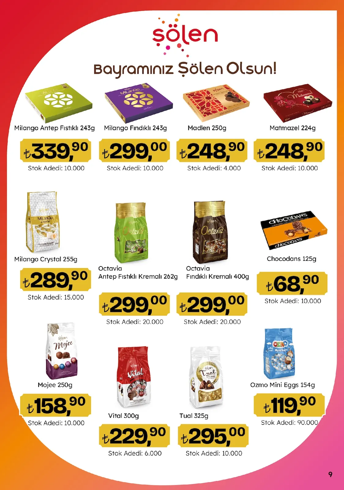 Migros Migros 14 Mayıs 2026 Aktüel Kataloğu sayfa 9: Matmazel 224G, Madlen 250G