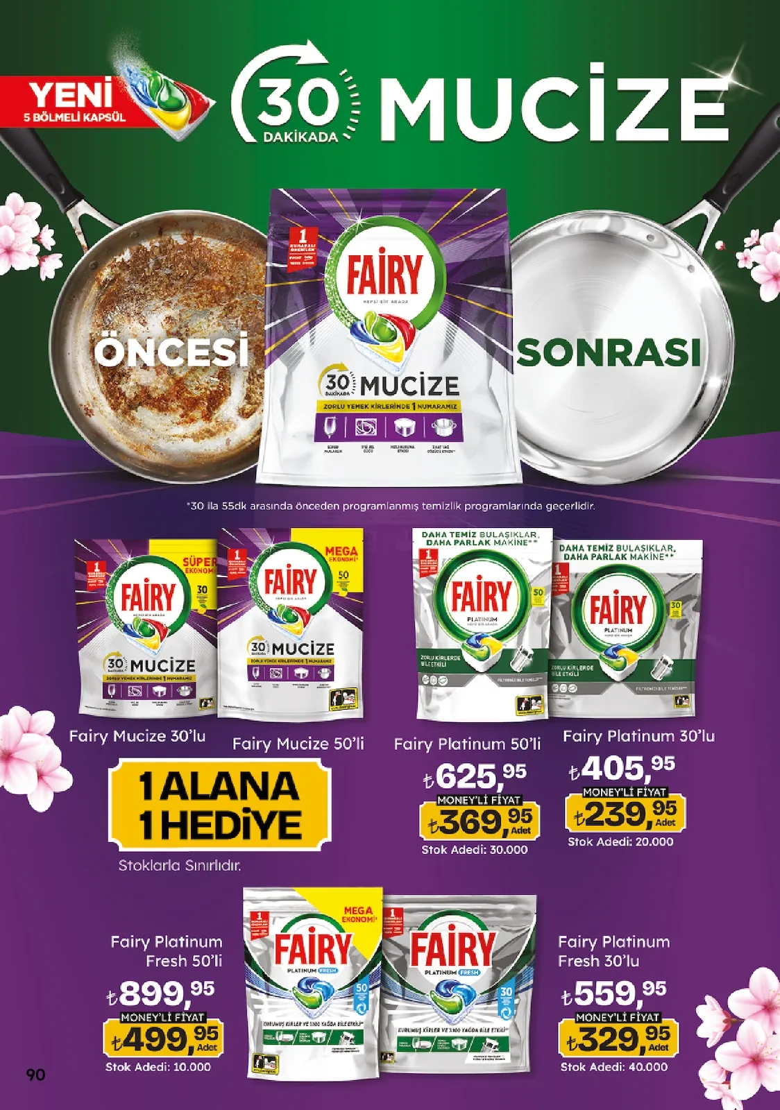 Migros Migros 14 Mayıs 2026 Aktüel Kataloğu sayfa 90: Fairy Platinum 50'Li