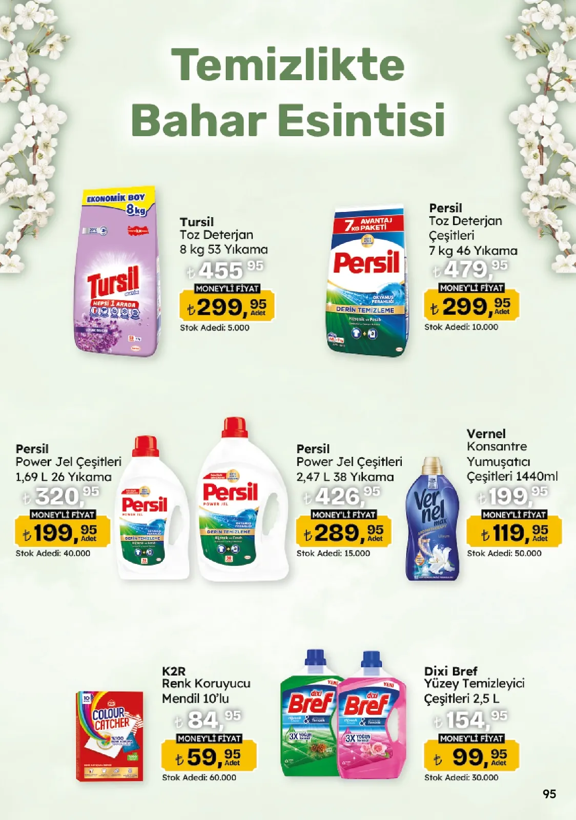 Migros Migros 14 Mayıs 2026 Aktüel Kataloğu sayfa 95: Vernel Konsantre Yumuşatıcı Çeşitleri 1440Ml, Persil Power Jel Çeşitleri 1,69 L