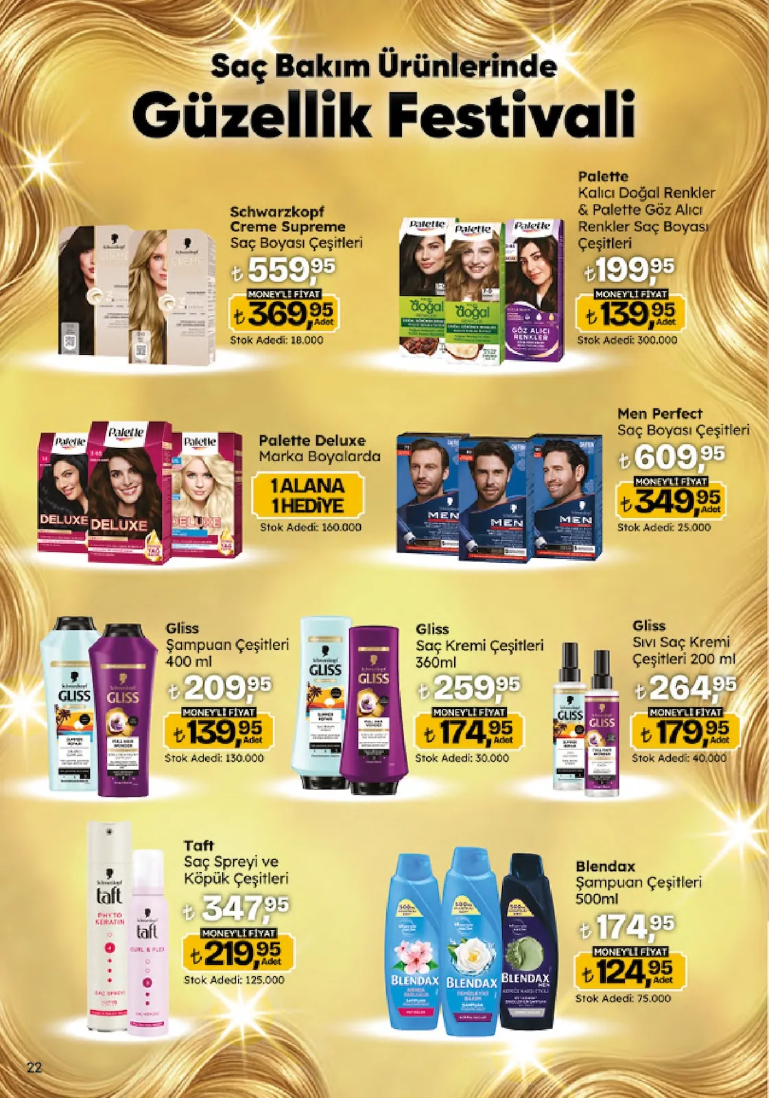 Migros Migros 4 Haziran 2026 Aktüel Kataloğu sayfa 22: Gliss Şampuan Çeşitleri 400Ml, Men Perfect Saç Boyası Çeşitleri
