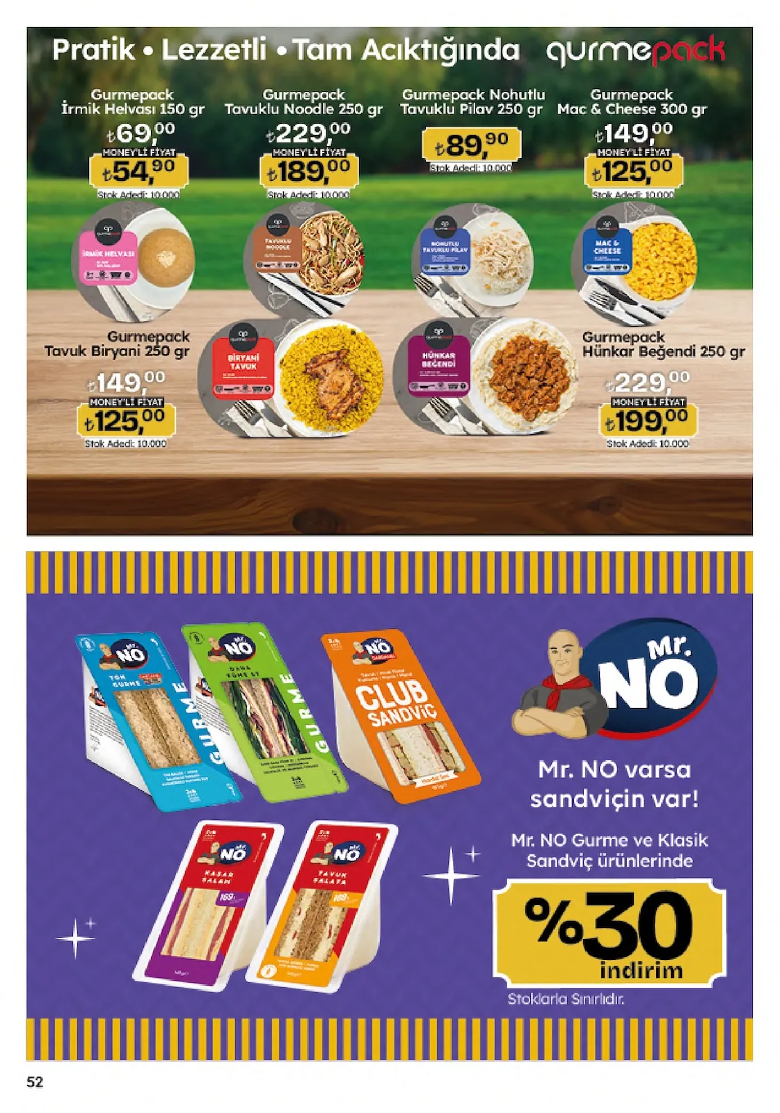 Migros Migros 4 Haziran 2026 Aktüel Kataloğu sayfa 52: Gurmepack Tavuklu Noodle 250 Gr, Gurmepack Mac & Cheese 300 Gr
