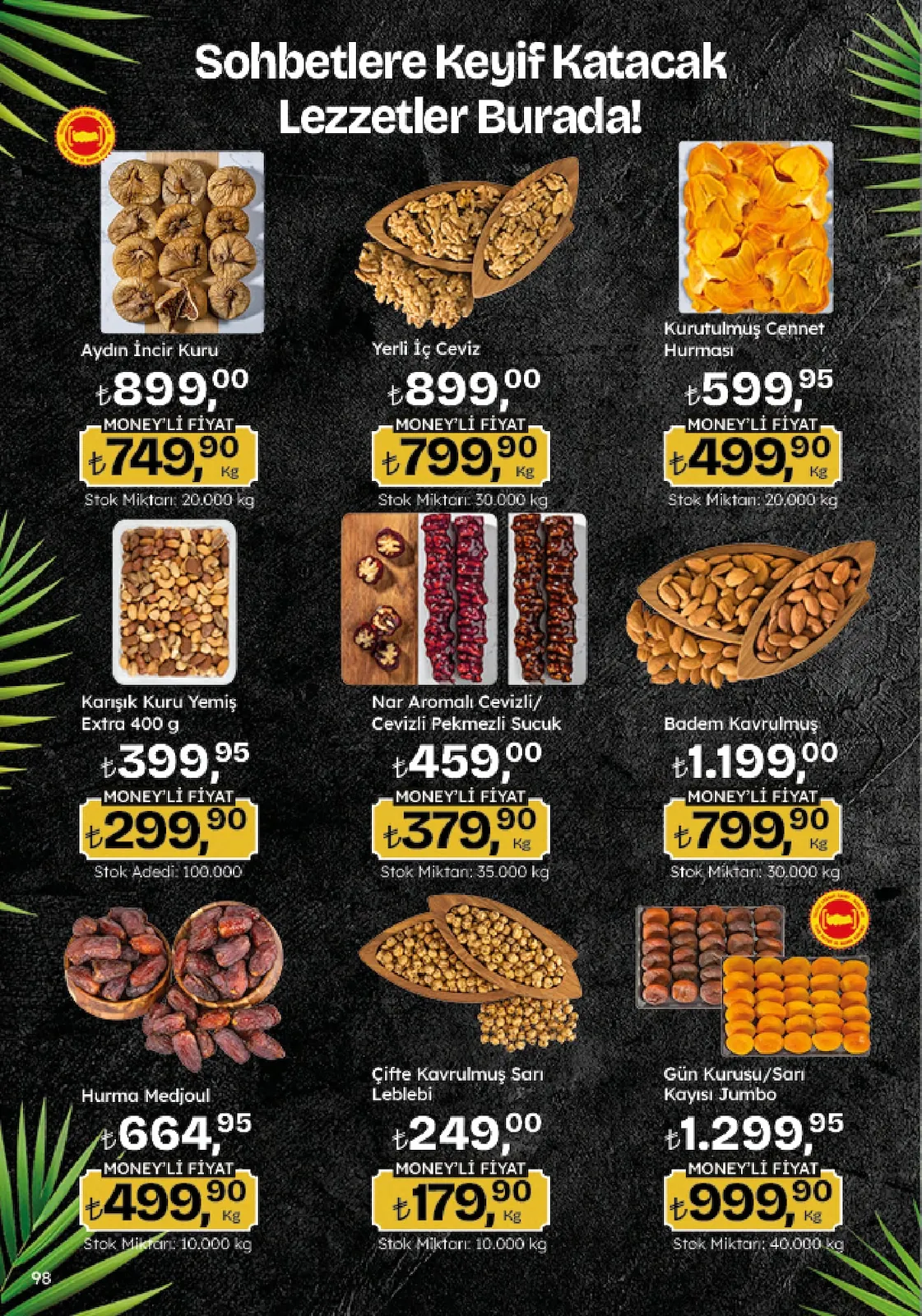 Migros Migros 4 Haziran 2026 Aktüel Kataloğu sayfa 98: Karışık Kuru Yemiş Extra 400G, Çifte Kavrulmuş Sarı Leblebi