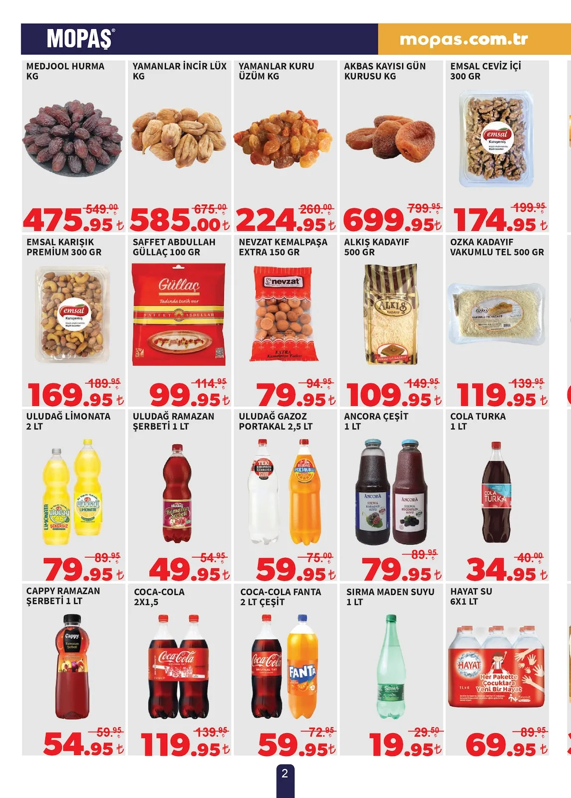 Mopaş Mopaş 13 Şubat 2026 Aktüel Kataloğu sayfa 2: Emsal Karişik Premium 300 Gr, Alkiş Kadayif 500 Gr