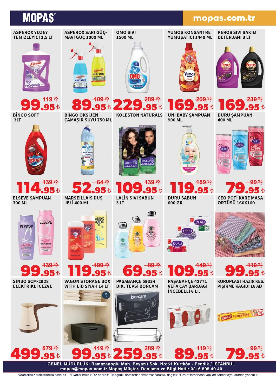 Mopaş Mopaş 13 Şubat 2026 Aktüel Kataloğu sayfa 8: Vagon Storage Box With Lid Siyah 14 Lt, Omo Sıvı Deterjan 1500 Ml