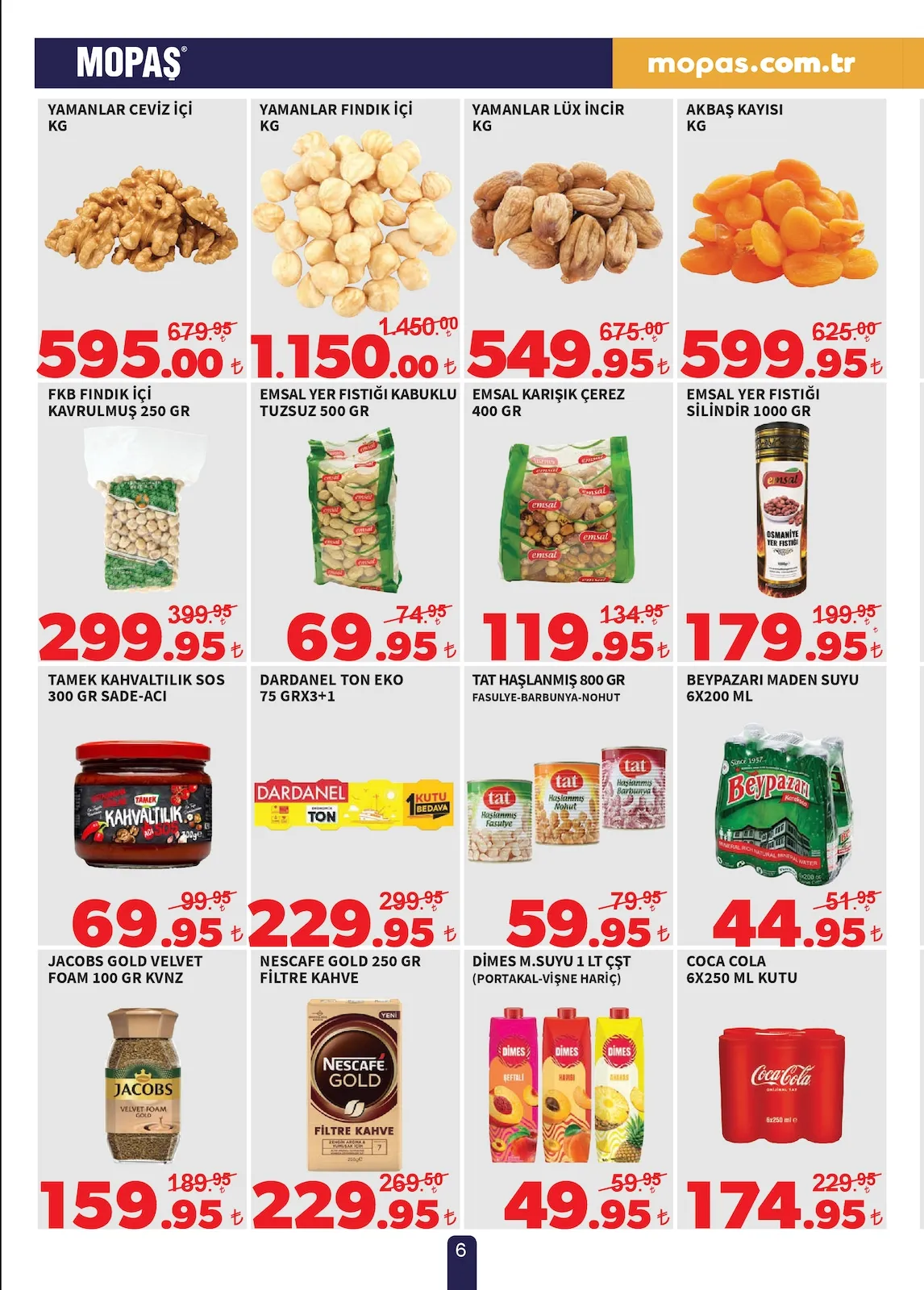 Mopaş Mopaş 13 Mart 2026 Aktüel Kataloğu sayfa 6: Yamanlar Lüks İncir Kg, Akbaş Kayısı Kg