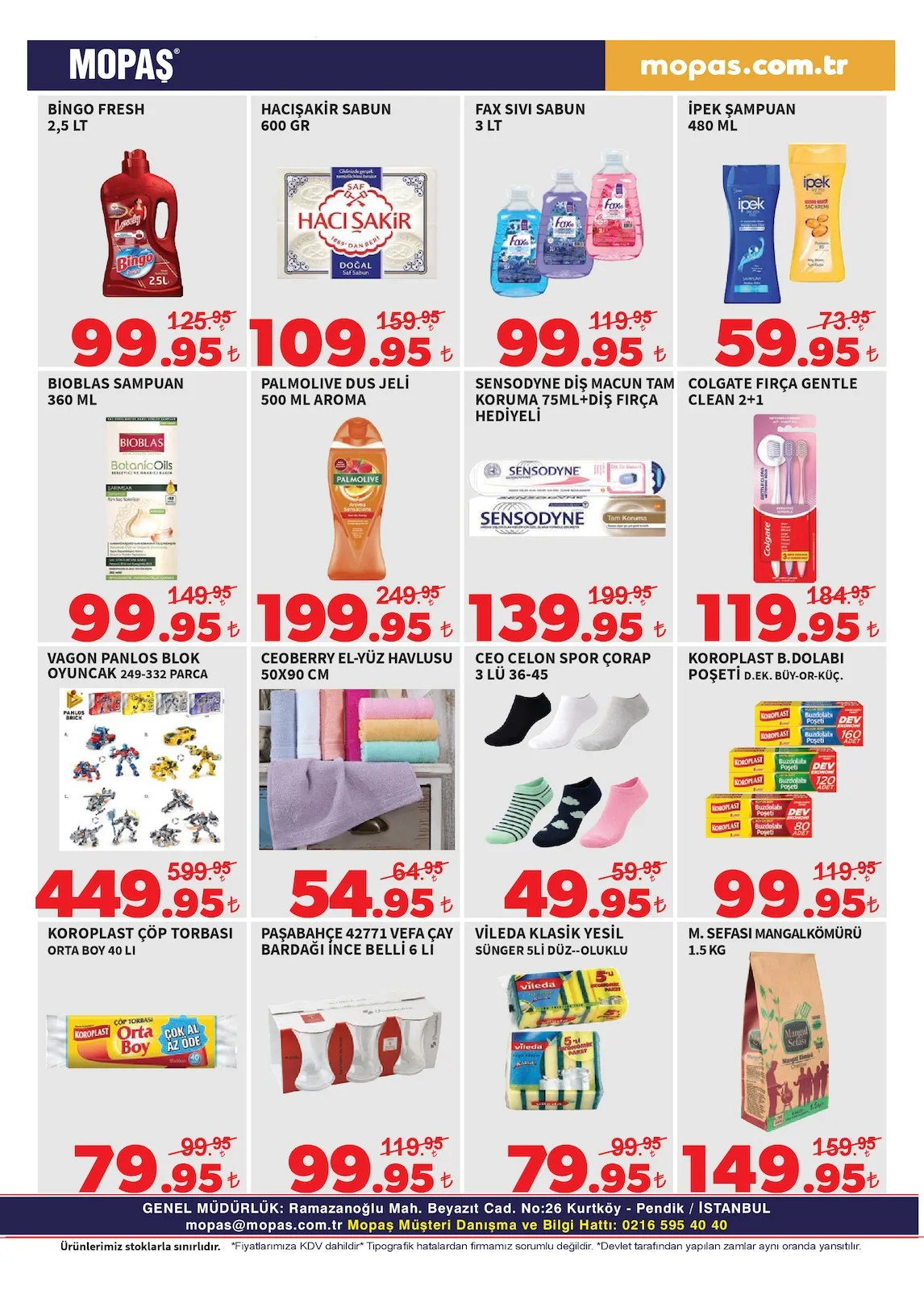 Mopaş Mopaş 13 Mart 2026 Aktüel Kataloğu sayfa 8: M. Sefası Mangalkömürü 1.5 Kg, Palmolive Duş Jeli 500 Ml Aroma