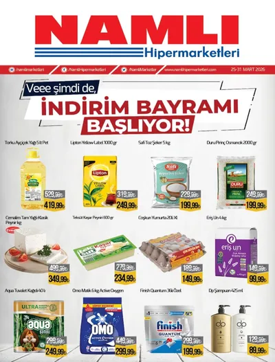 Namlı Hipermarketleri 25 Mart 2026 Aktüel Kataloğu
