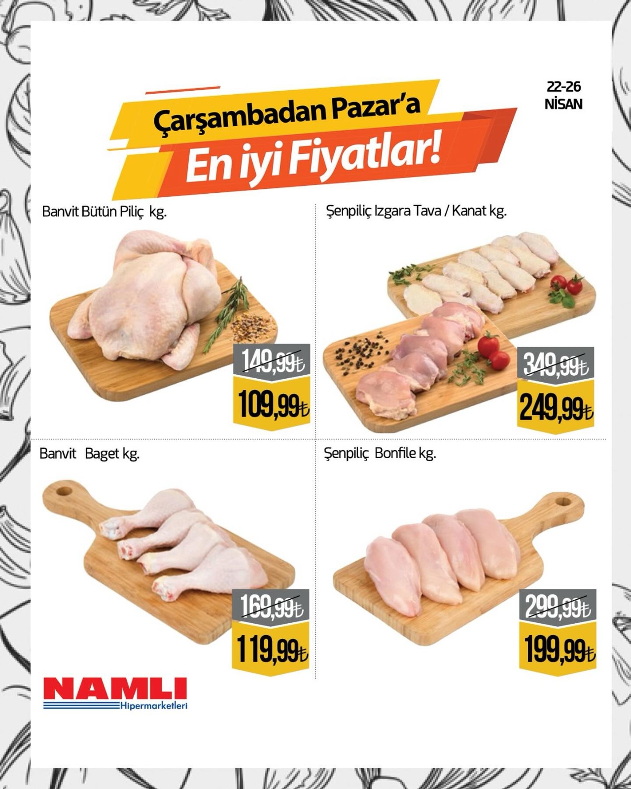 Namlı Hipermarketleri 22 Nisan 2026 Aktüel Kataloğu broşürü