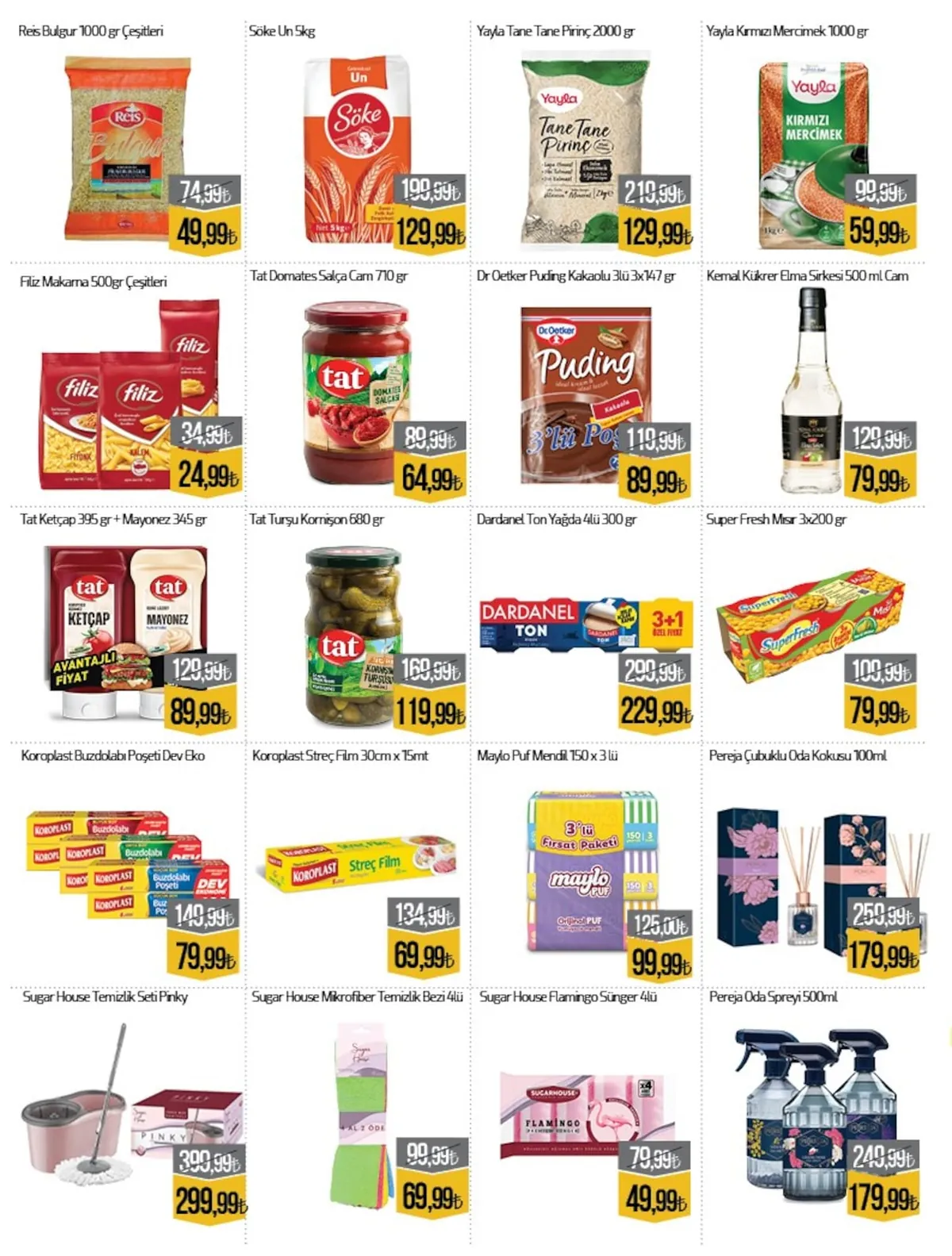 Namlı Namlı Hipermarketleri 1 Mayıs 2026 Aktüel Kataloğu sayfa 4: Dr Oetker Puding Kakaolu 3 Lü 3X147 Gr, Tat Domates Salça Cam 710 Gr