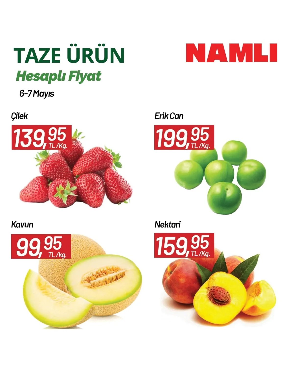 Namlı Namlı Hipermarketleri 6 Mayıs 2026 Aktüel Kataloğu sayfa 1: Çilek 1 Kg