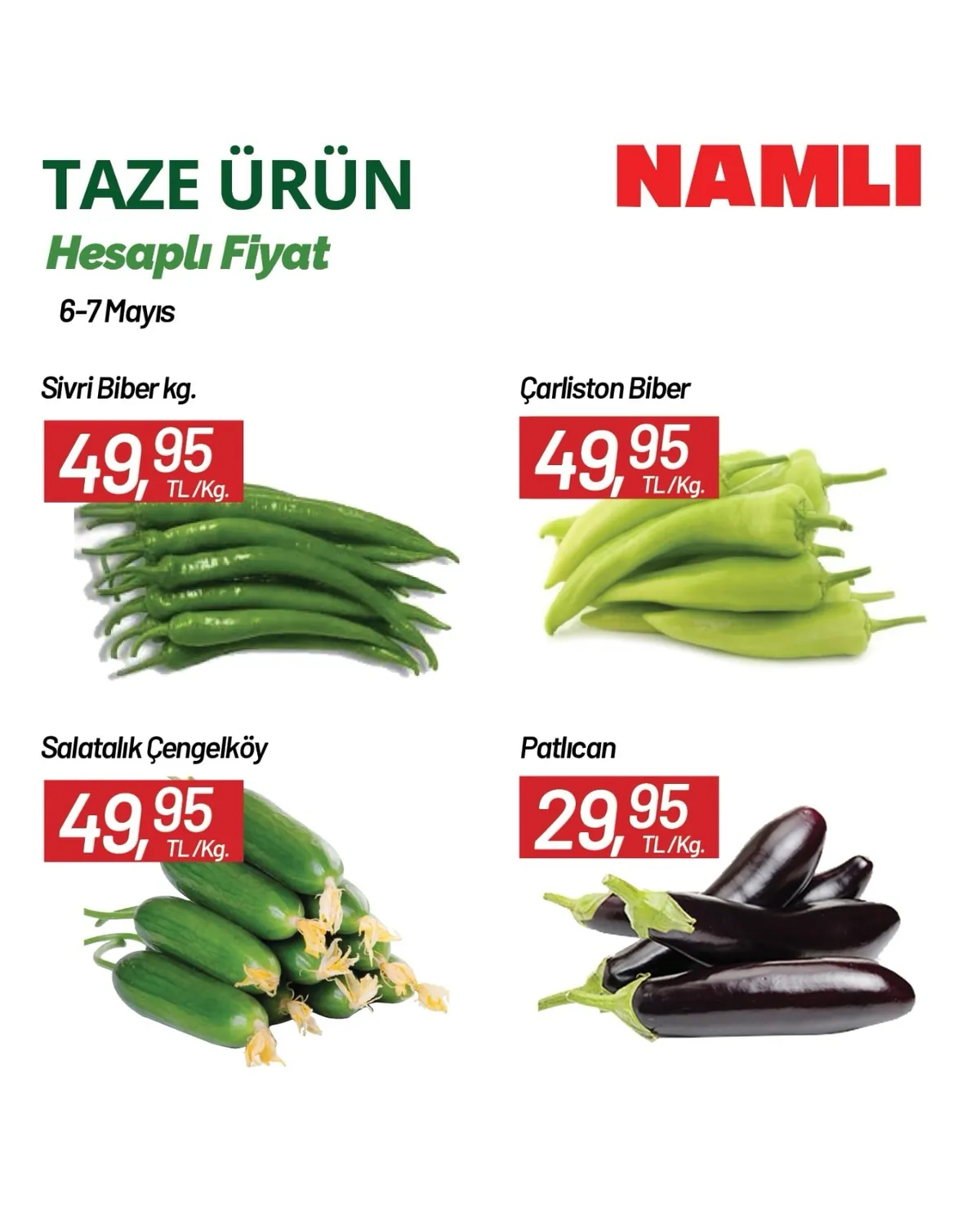 Namlı Namlı Hipermarketleri 6 Mayıs 2026 Aktüel Kataloğu sayfa 5: Sivri Biber Kg.
