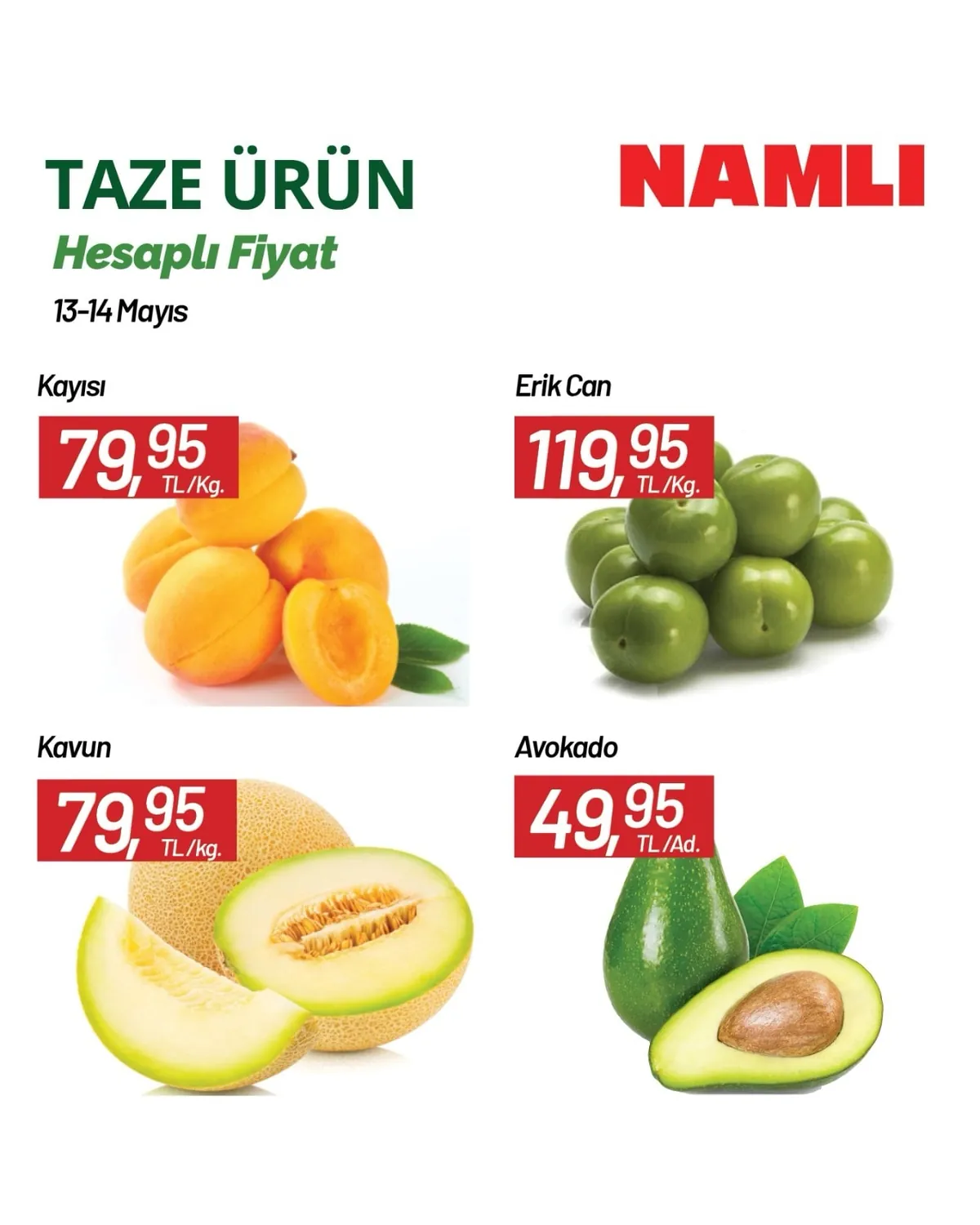 Namlı Namlı Hipermarketleri 13 Mayıs 2026 Aktüel Kataloğu sayfa 1: Kayısı 1 Kg