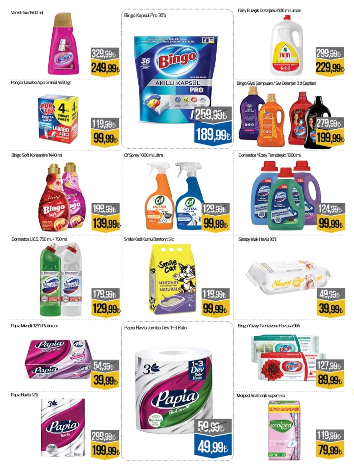 Namlı Namlı Hipermarketleri 18 Mayıs 2026 Aktüel Kataloğu sayfa 8: Cif Sprey 1000 Ml Ultra, Smile Kedi Kumu Bentonit 5 Lt