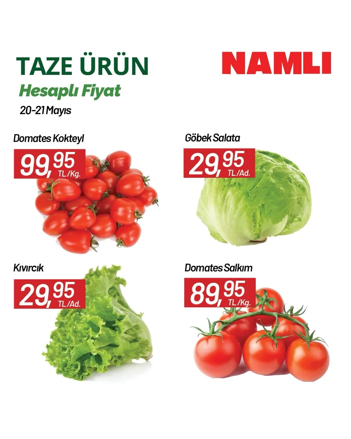 Namlı Namlı Hipermarketleri 20 Mayıs 2026 Aktüel Kataloğu sayfa 4: Domates Kokteyl 1Kg