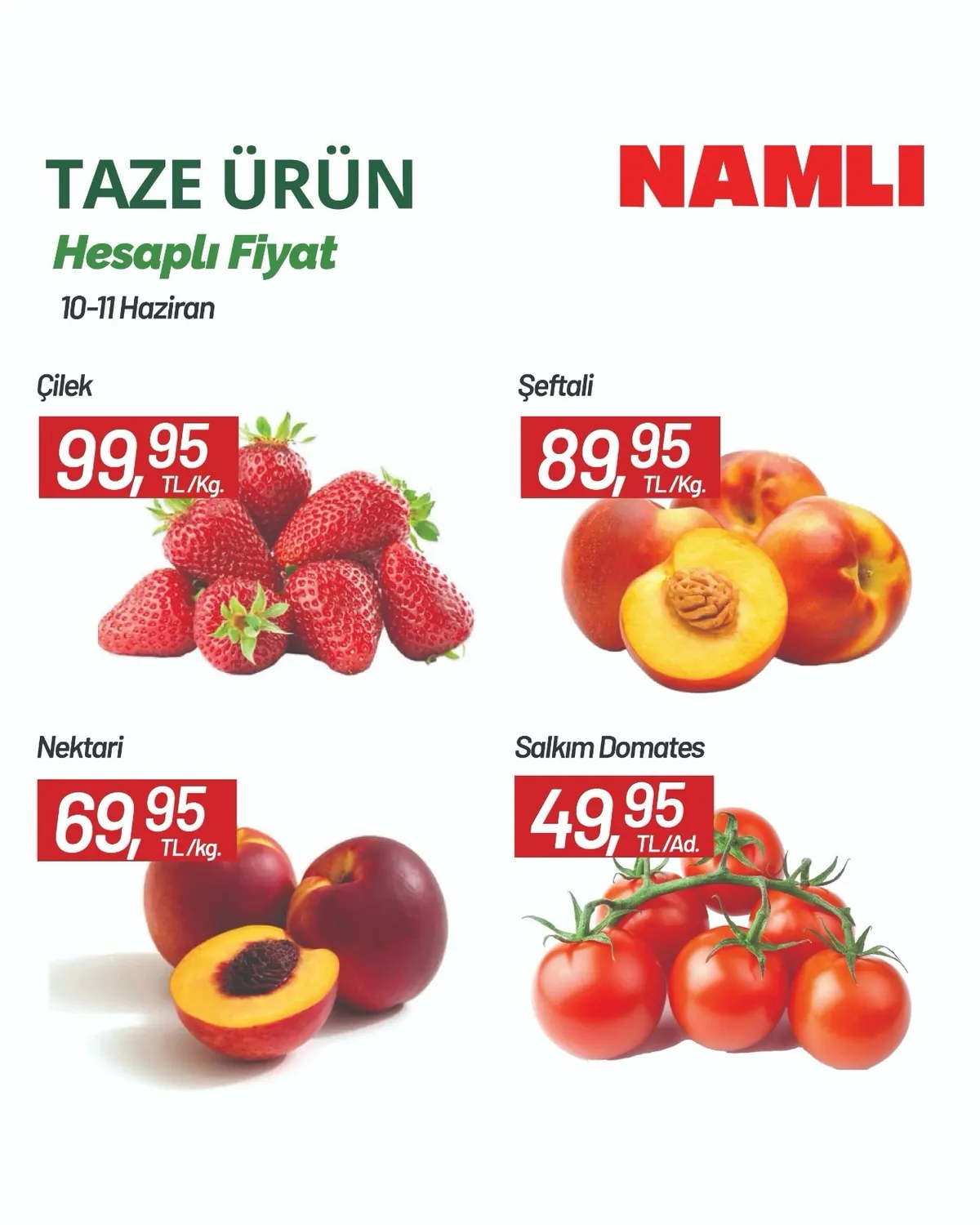 Namlı Namlı Hipermarketleri 10 Haziran 2026 Aktüel Kataloğu sayfa 2: Çilek 1 Kg