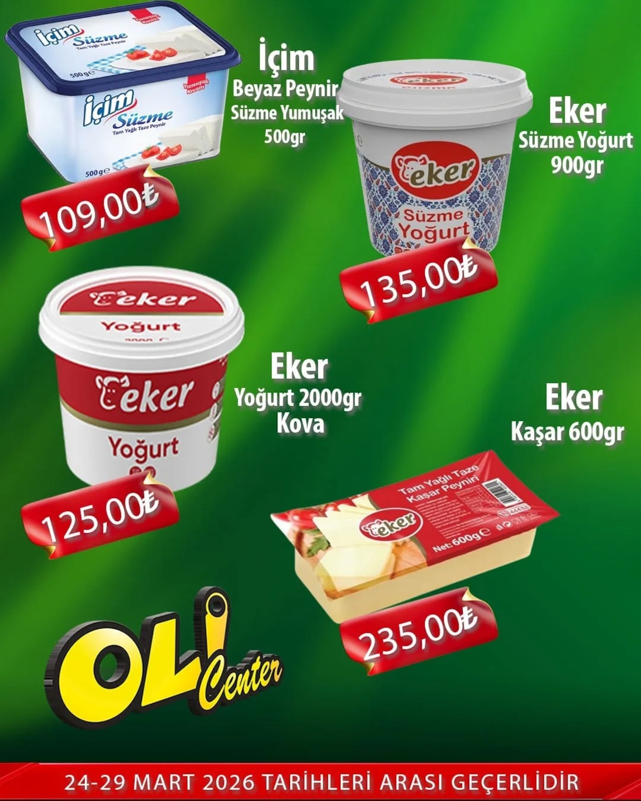 Oli Center 24 Mart 2026 Aktüel Kataloğu broşürü