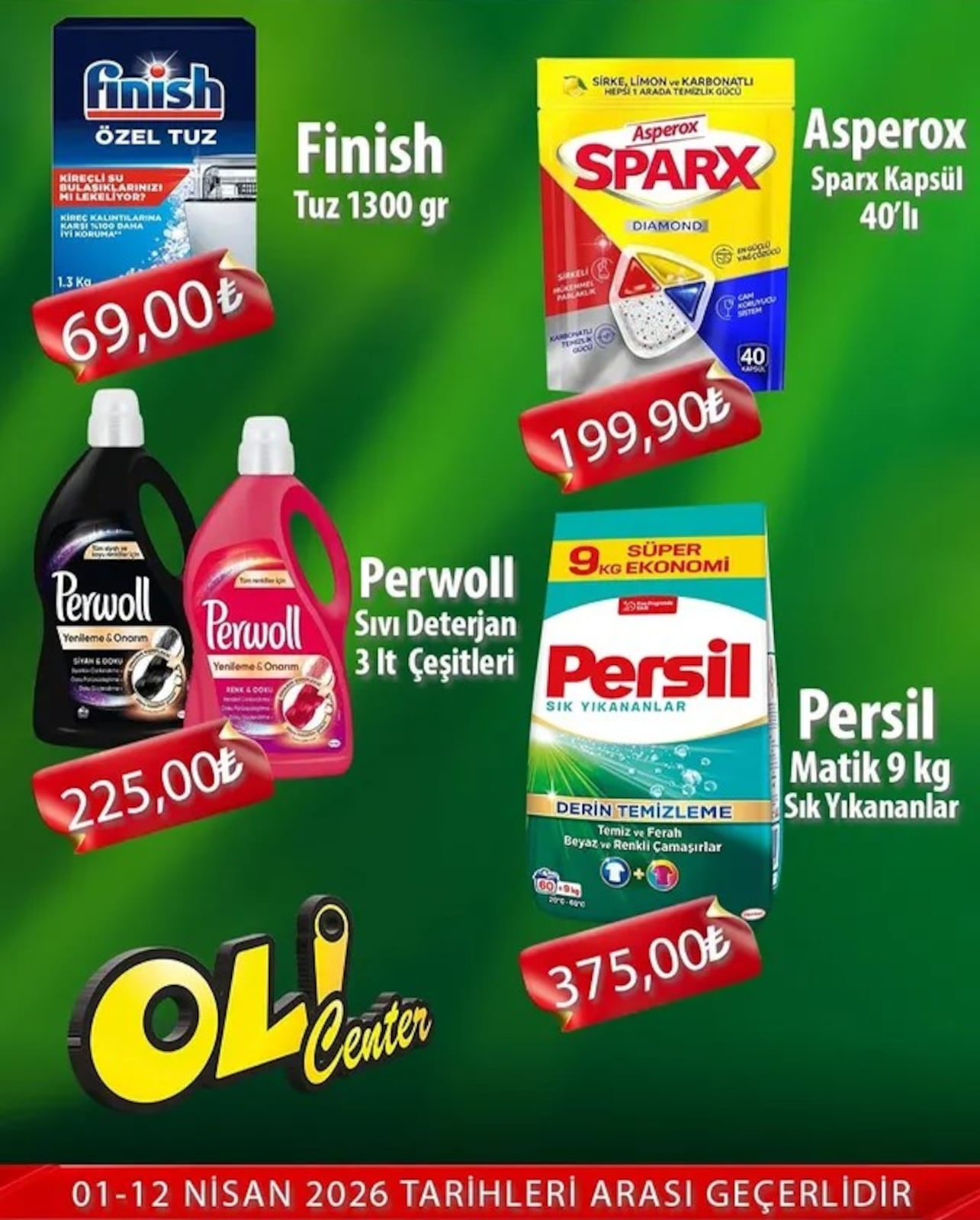Oli Center 1 Nisan 2026 Aktüel Kataloğu broşürü