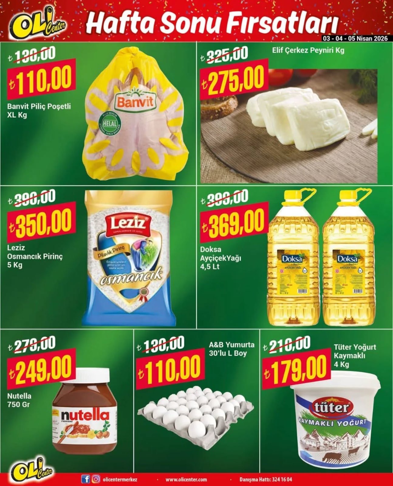 Oli Center 3 Nisan 2026 Aktüel Kataloğu broşürü