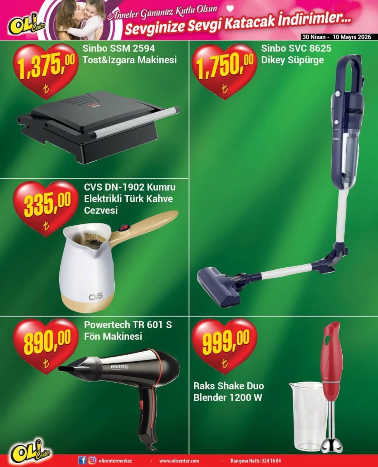 Oli Center 30 Nisan 2026 Aktüel Kataloğu broşürü