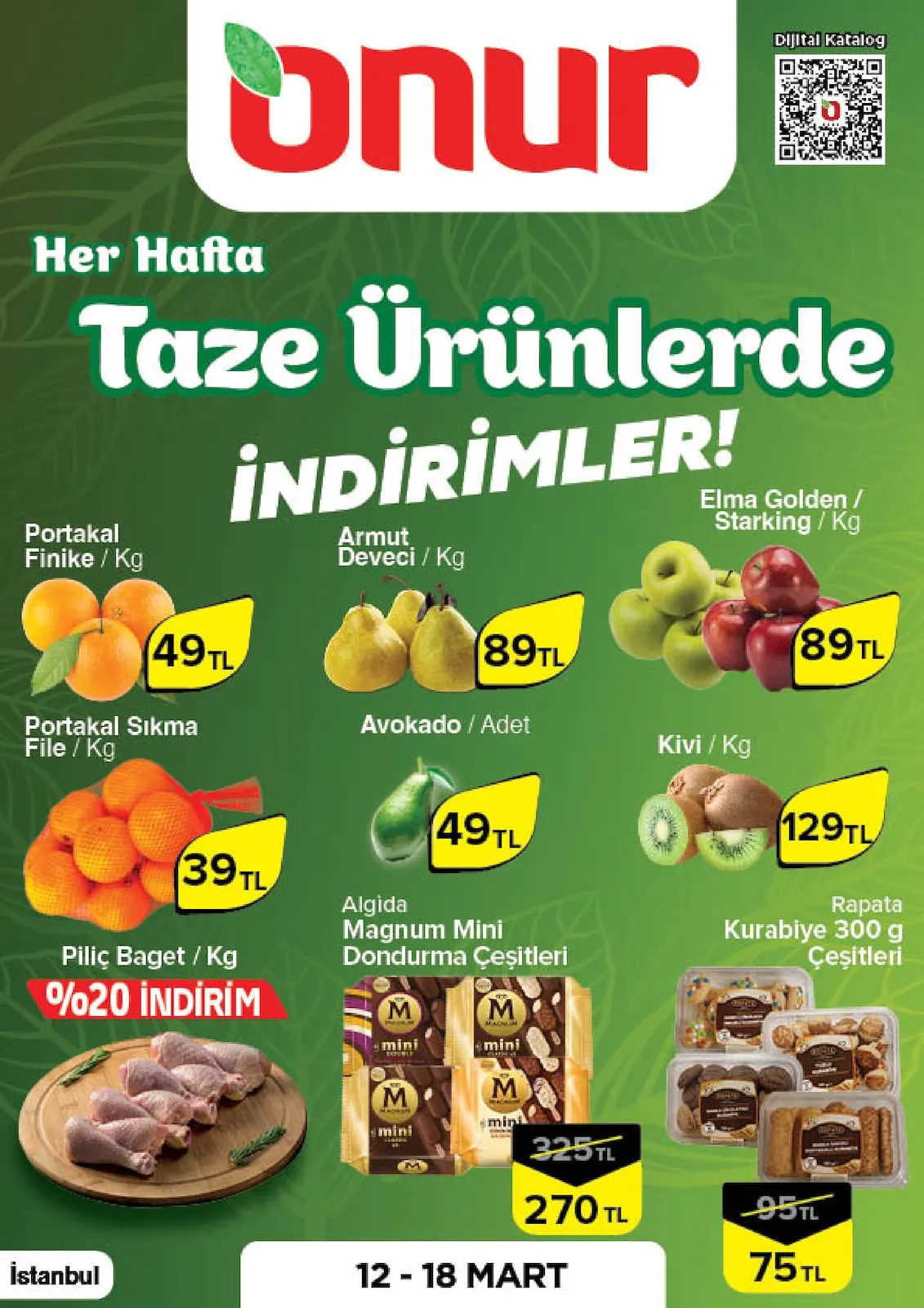 Onur Onur Market 12 Mart 2026 Aktüel Kataloğu sayfa 1