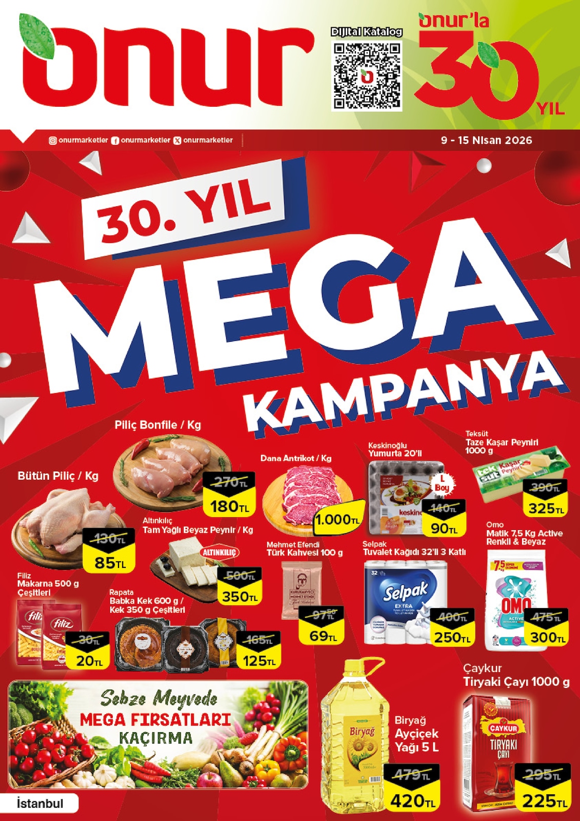 Onur Market 9 Nisan 2026 Aktüel Kataloğu broşürü