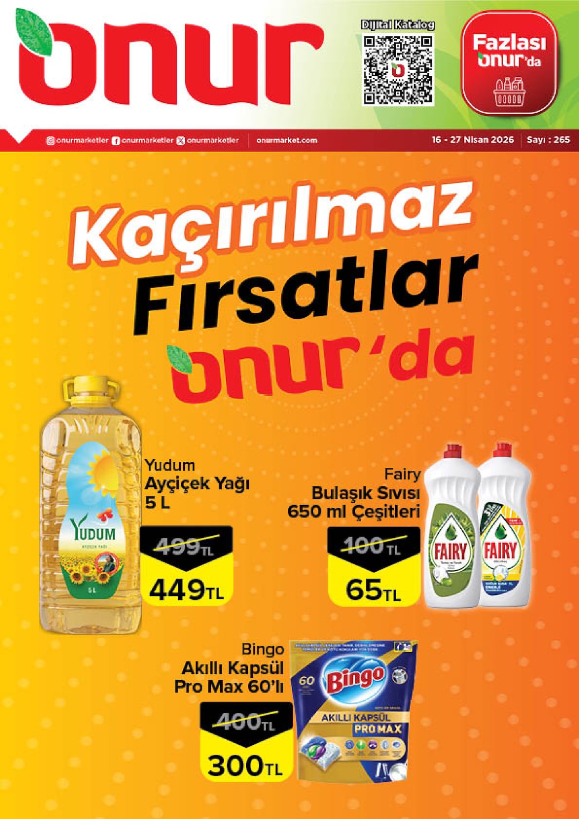 Onur Market 16 Nisan 2026 Aktüel Kataloğu broşürü