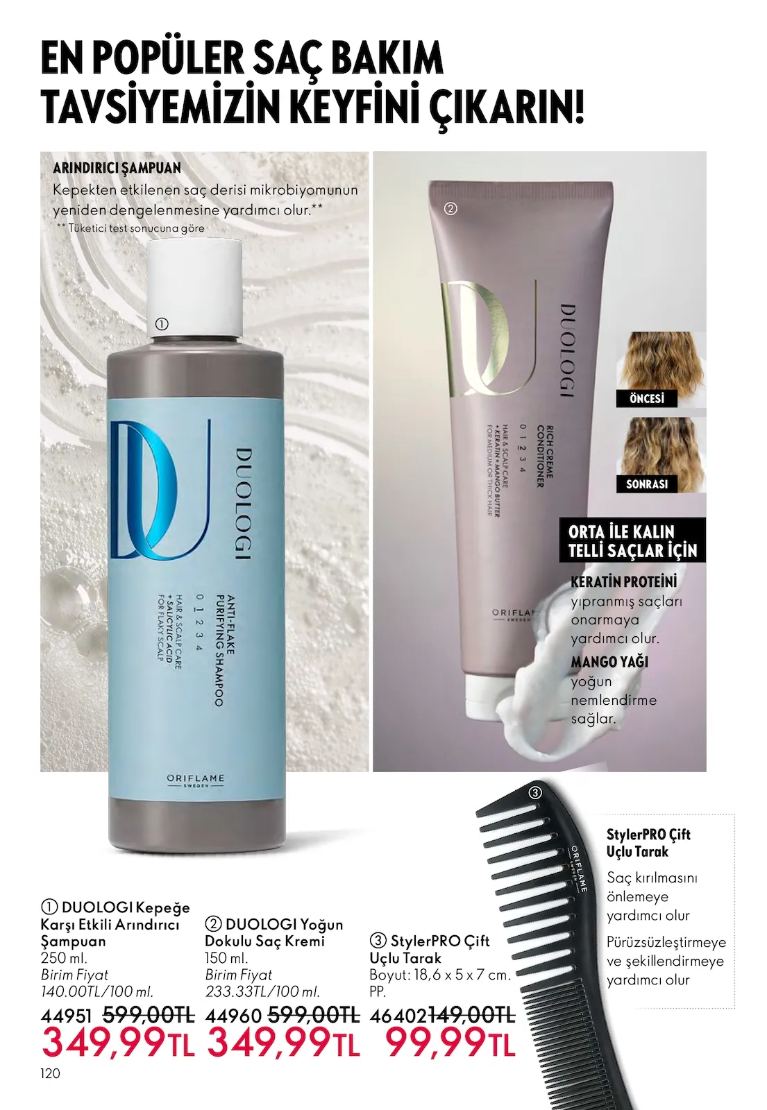 Oriflame Oriflame 1 Şubat 2026 Aktüel Kataloğu sayfa 120: Stylerpro Çift Uçlu Tarak