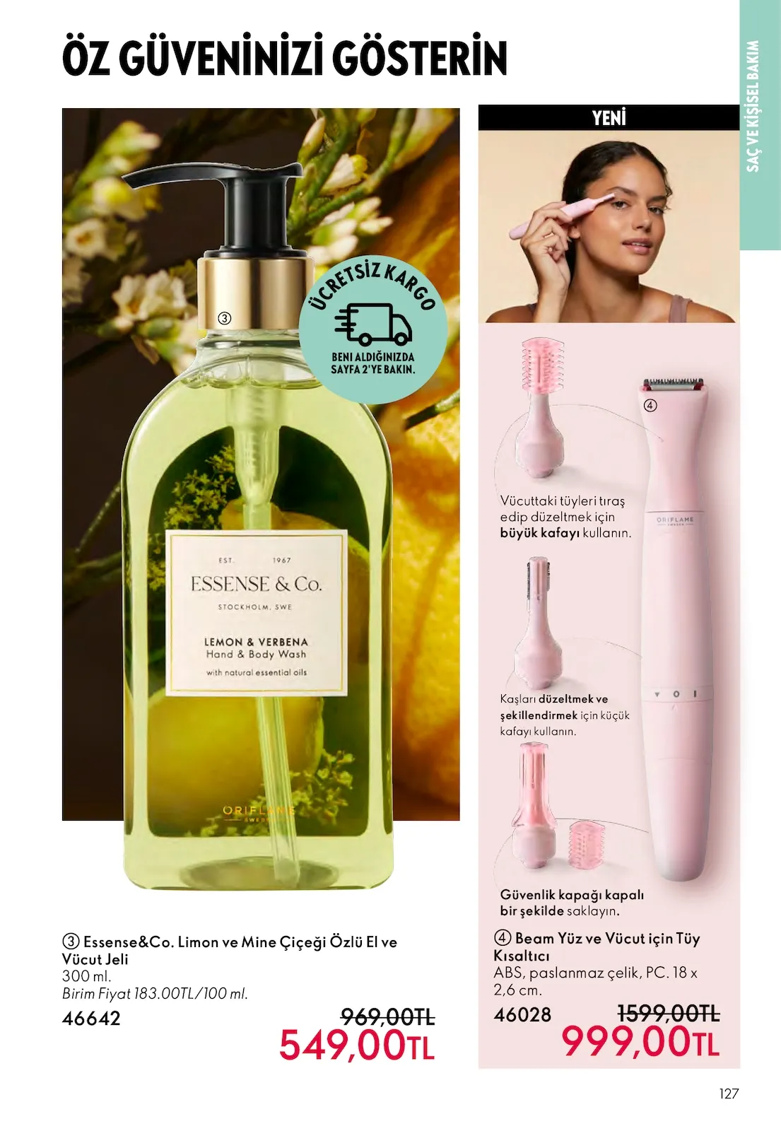 Oriflame Oriflame 1 Şubat 2026 Aktüel Kataloğu sayfa 127: Beam Yüz Ve Vücut Için Tüy Kısaltıcı, Beam Yüz Ve Vücut Için Tüy Kısaltıcı