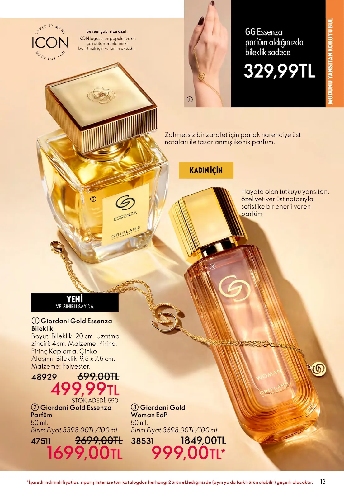 Oriflame Oriflame 1 Şubat 2026 Aktüel Kataloğu sayfa 13: Giordani Gold Essenza Bileklik
