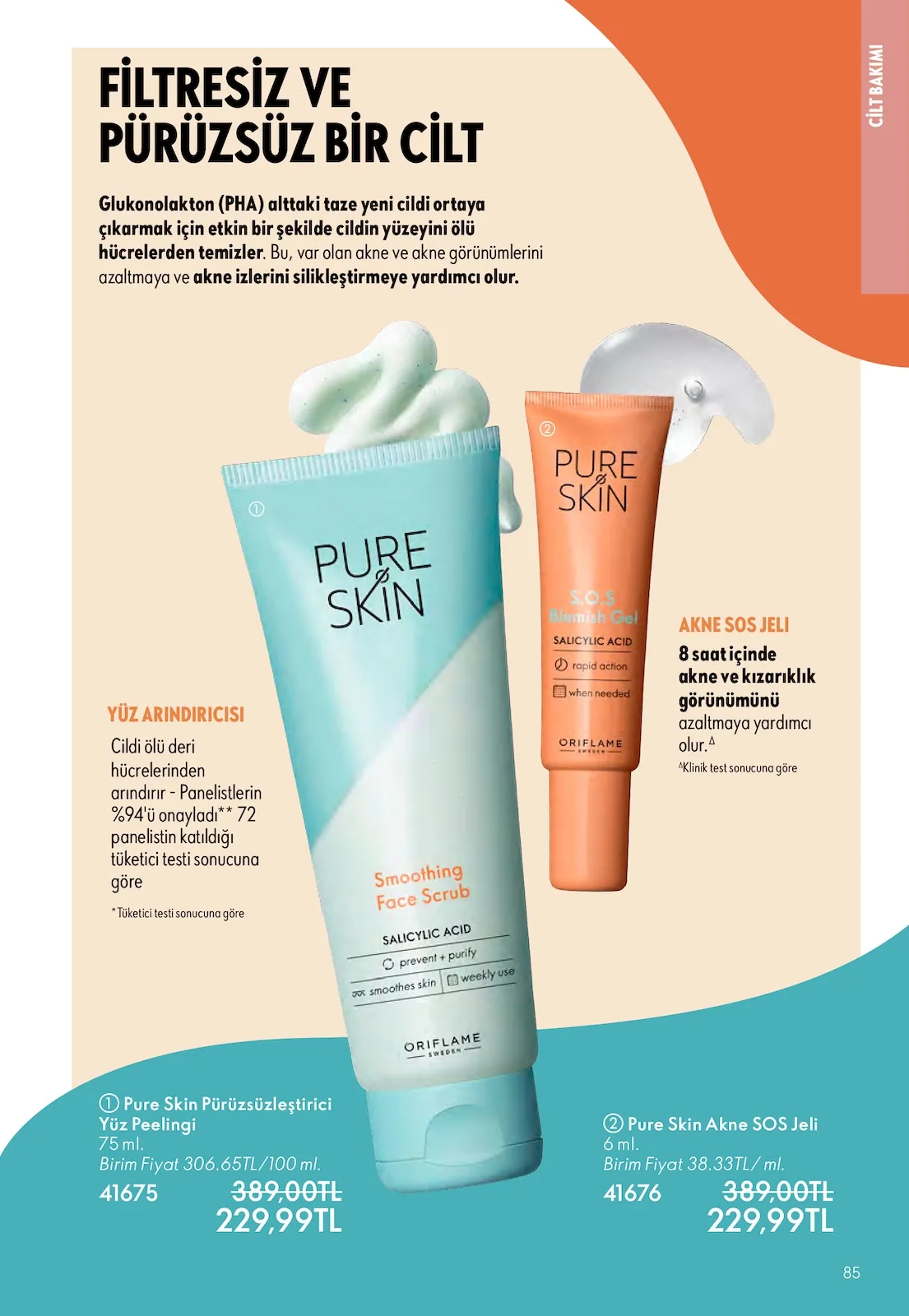 Oriflame Oriflame 1 Şubat 2026 Aktüel Kataloğu sayfa 85: Pure Skin Pürüzsüzleştirici Yüz Peelingi 75 Ml