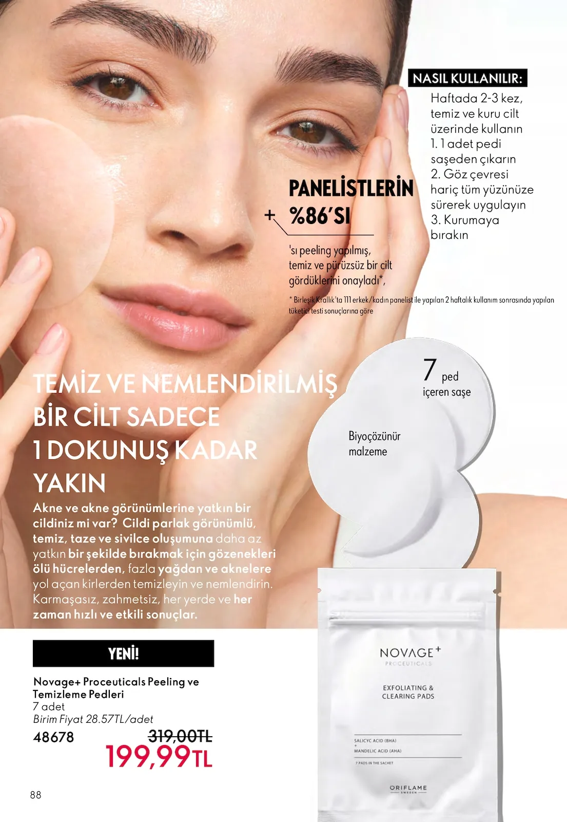 Oriflame Oriflame 1 Şubat 2026 Aktüel Kataloğu sayfa 88: Novage+ Proceuticals Peeling Ve Temizleme Pedleri 7 Adet